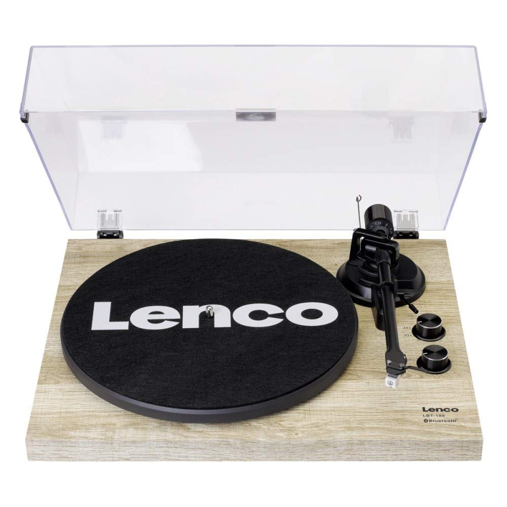 Lenco LBT-188 Plattenspieler - Bluetooth Plattenspieler - Riemenantrieb - 2 Geschwindigkeiten 33 u. 45 U/min - Anti-Skating - braun Kiefer & Guardians of The Galaxy: Awesome Mix Vol.1 [Vinyl LP]