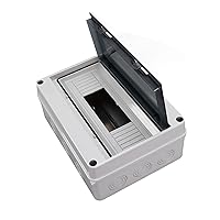 Vista 3 de Caja de protección de distribución de ABS IP65, caja de distribución de disyuntor impermeable de 12 vías, caja de conexiones de distribución de riel