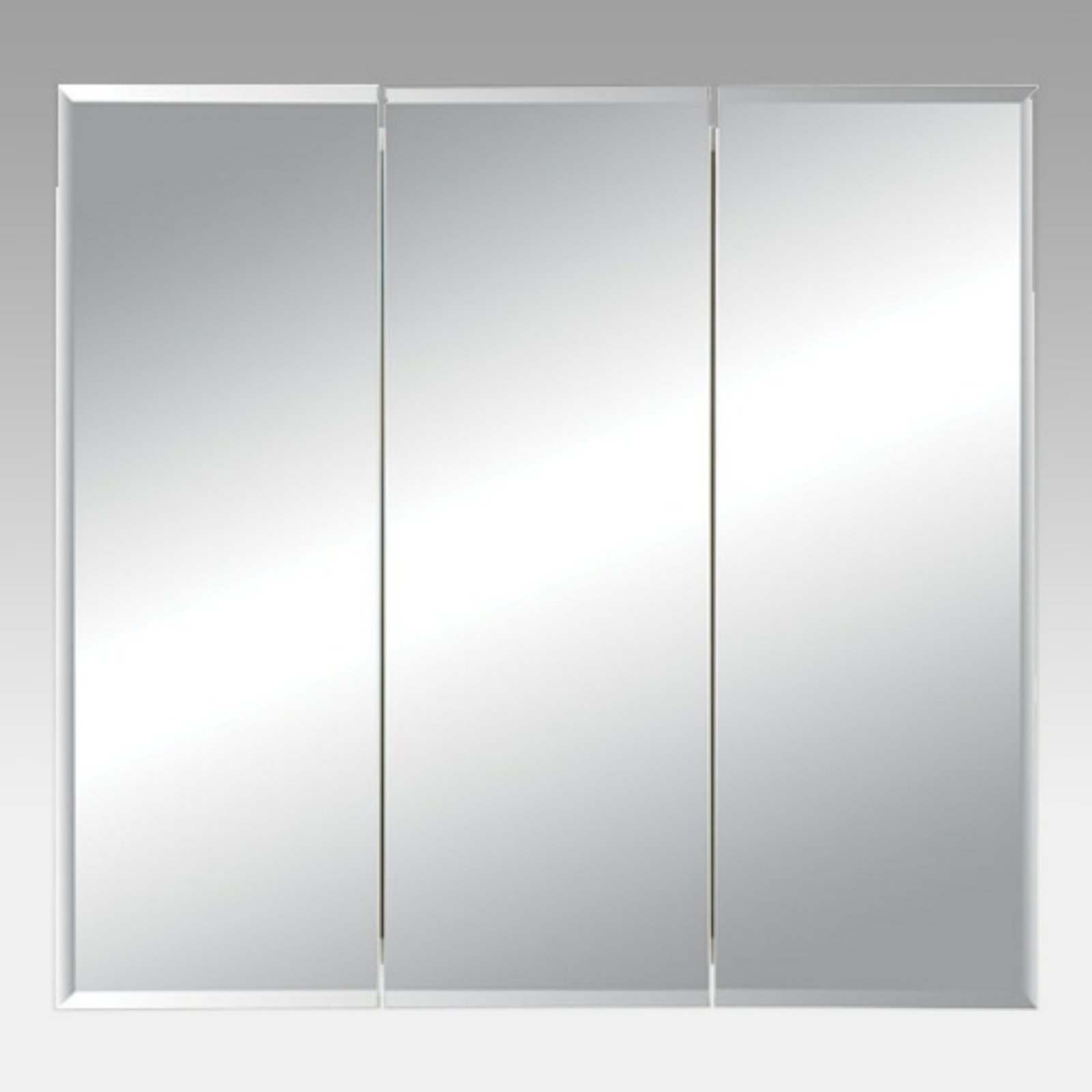 Jensen 255248 Horizon Frameless Medicine Cabinet, Tri-View Surface Mount, 48-Inch by 28-Inch