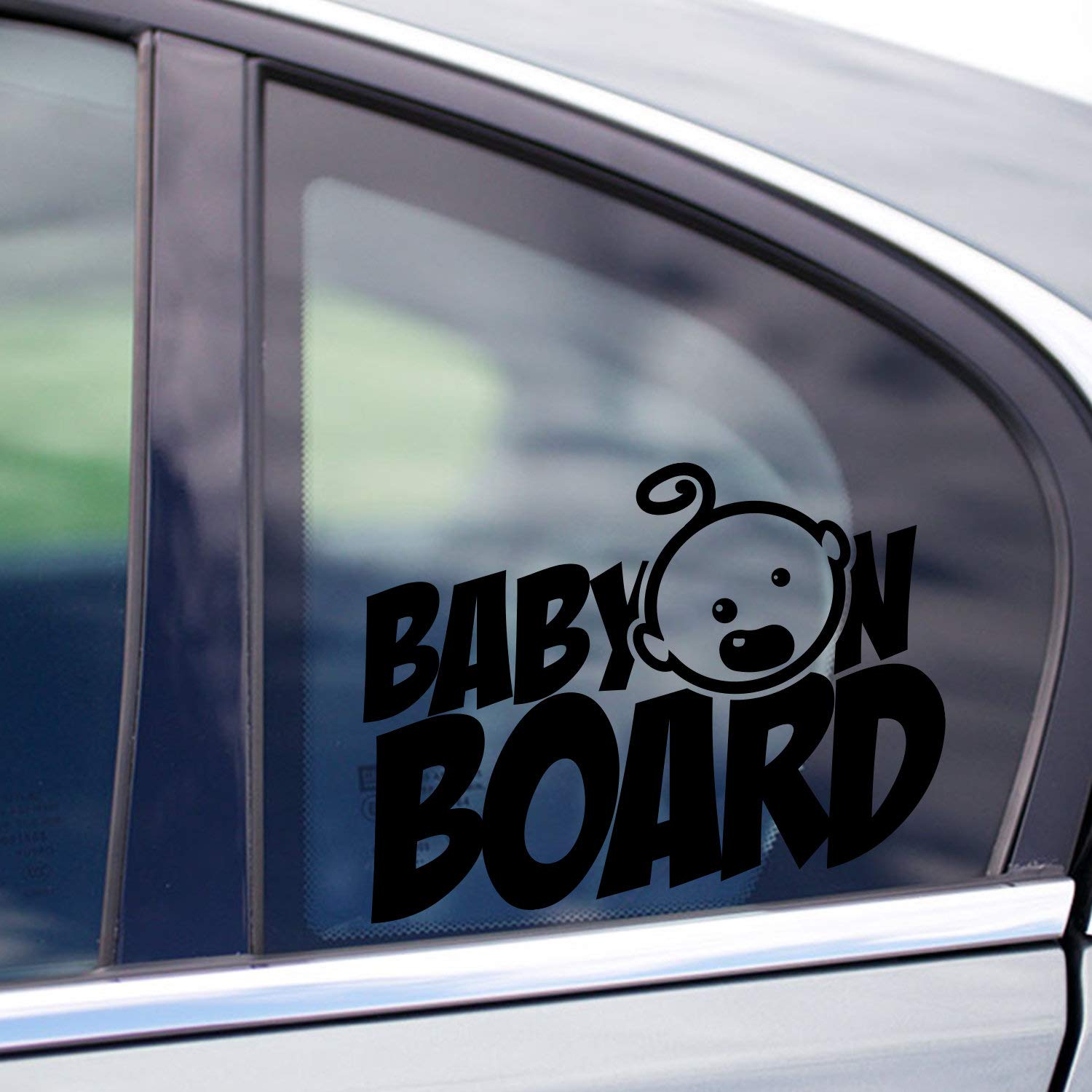 Baby On Board - Adesivo in vinile per auto, con scritta in lingua inglese "Baby On Board" (lingua italiana non garantita)