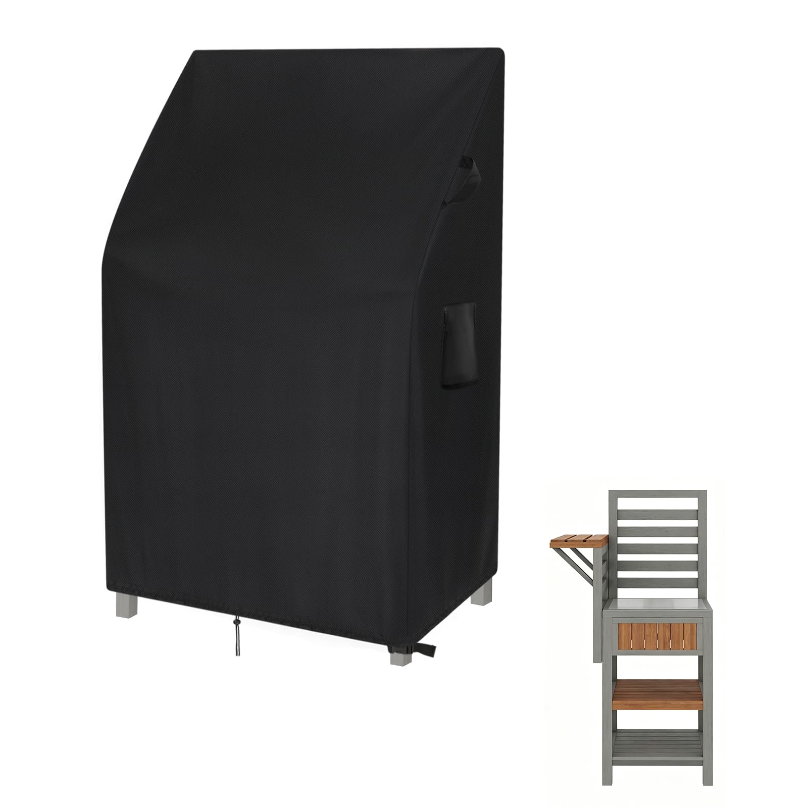 Storage Cabinet Cover, 420D Waterproof Outdoor Cabinet Covers Protective Cover for Garden Potting Bench with Storage Cabinet Patio Water Resistant, Anti-Fade Fabric (77x57x149cm)