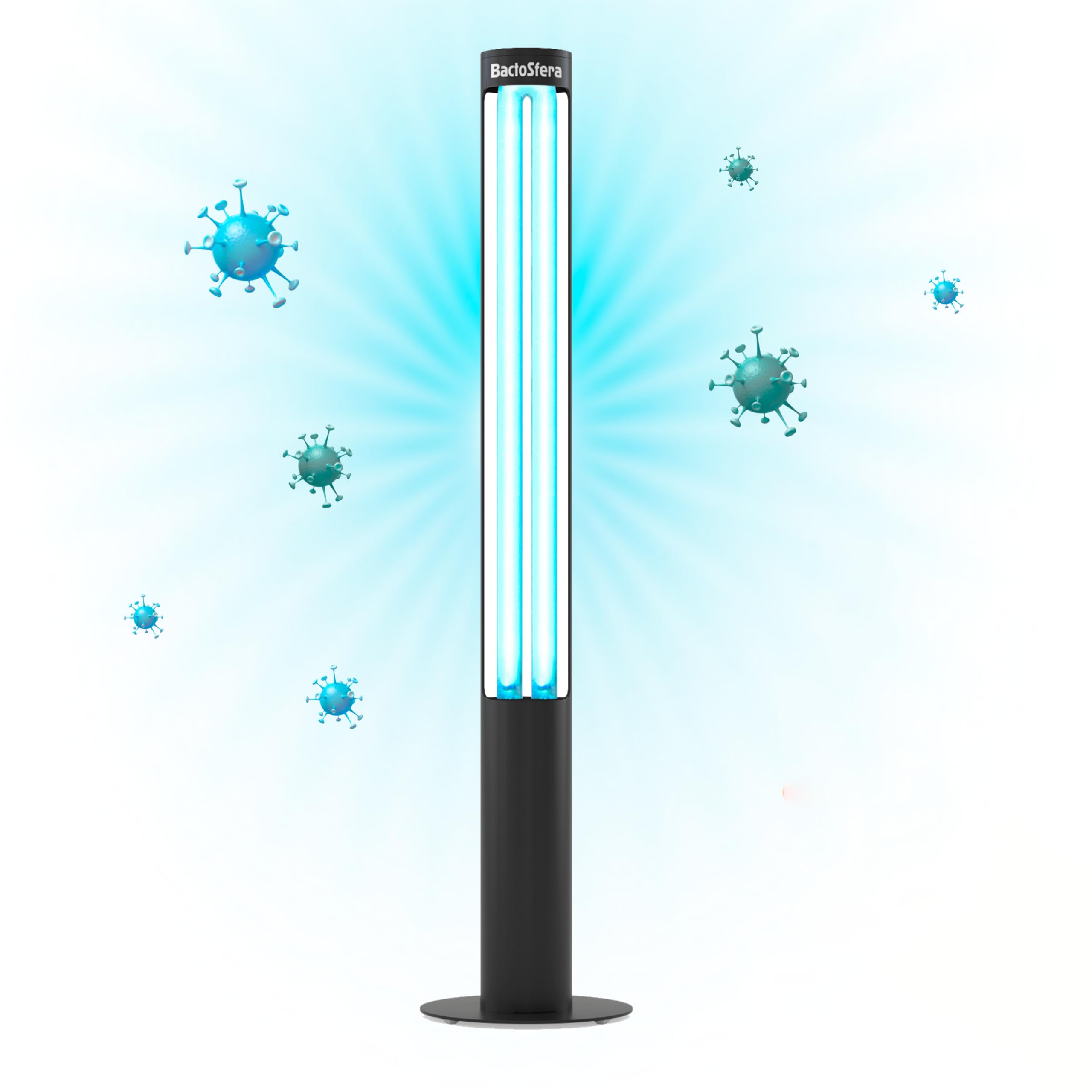 Lampada UV Germicida 360° 25 ECO + RC-TIMER 25W Senza Ozono con Telecomando e Timer - Sterilizzatore UV a Luce Ultravioletta 254nm, Lampada al Quarzo 16.000h, Antivirus per Casa, Ufficio