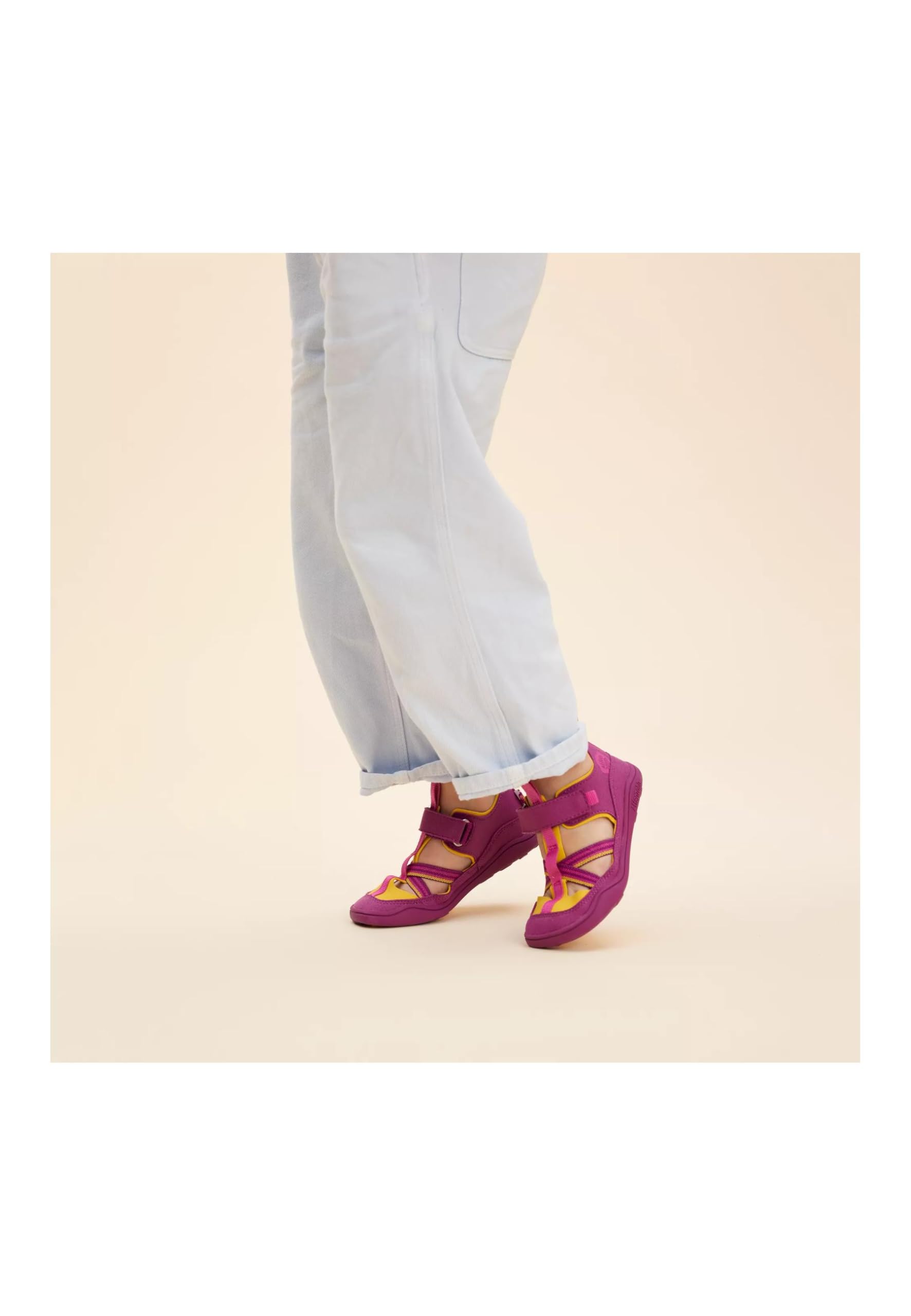 Affenzahn Sandalo Vegano Breezy con Chiusura in Strappo Puntale Antiscivolo Flessibile ventilata Leggera per L'Estate, Taglia 21-32