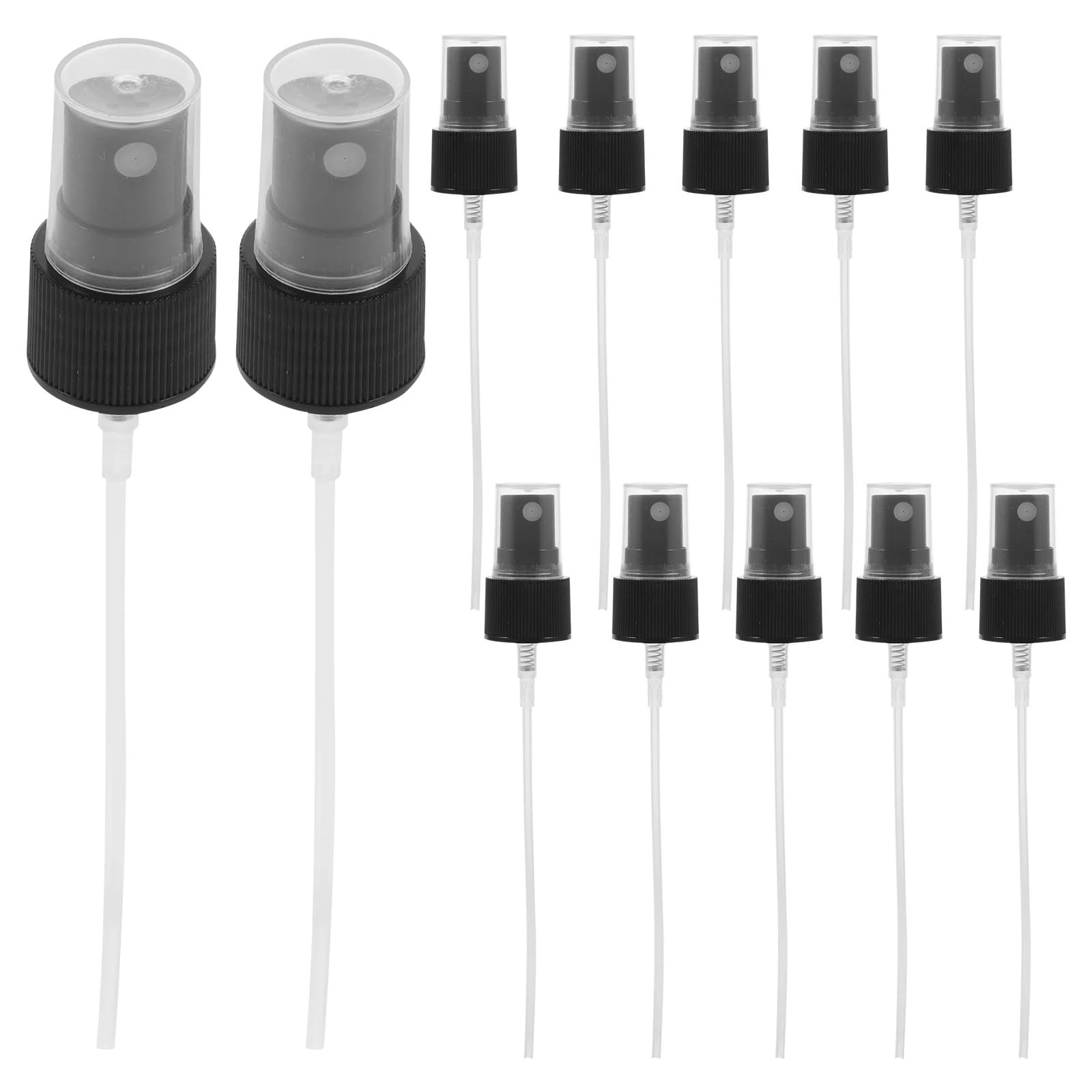XIEHYA 10pcs Spray Bottle Tops Fine Mist Heads Perfume Sprayer Replacement Refillable Bottles Accessories For Travel For Bottles(Black)