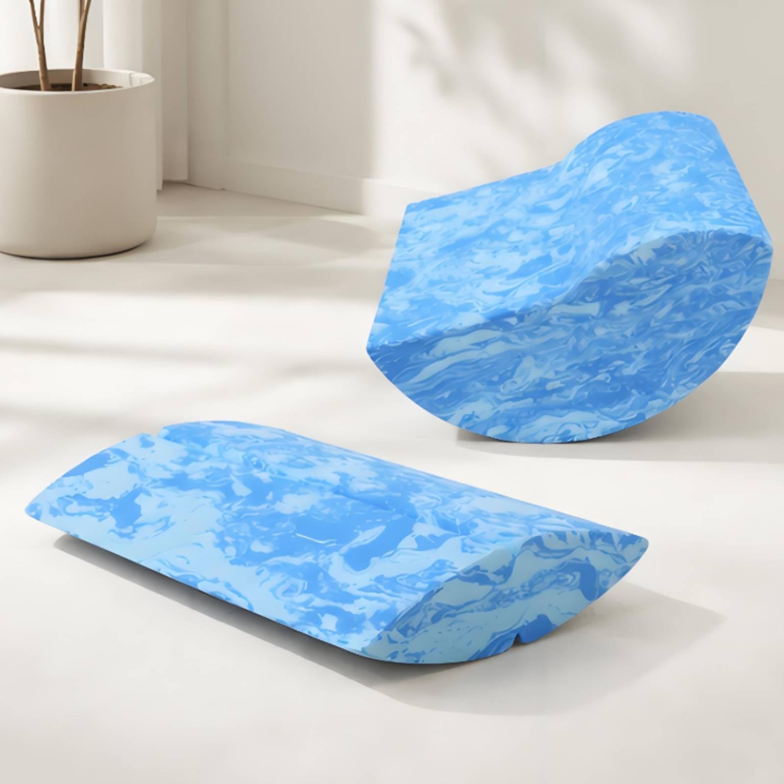 Generic Blocco Equilibrio per EVA con Superficie Marmorizzata Elegante per Stretching Stabilità E Controllo Muscolare Adatto per Riabilitazione Palestra Home Gym