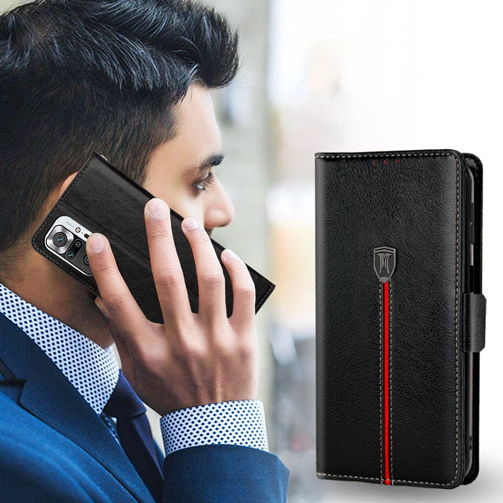 Custodia Magnetica Custodia Portafoglio Per Xiaomi Redmi Note 10 Pro/Pro Max - Pelle PU Con Supporto Accessori Redmi Note 10 Pro Max - Foto 5