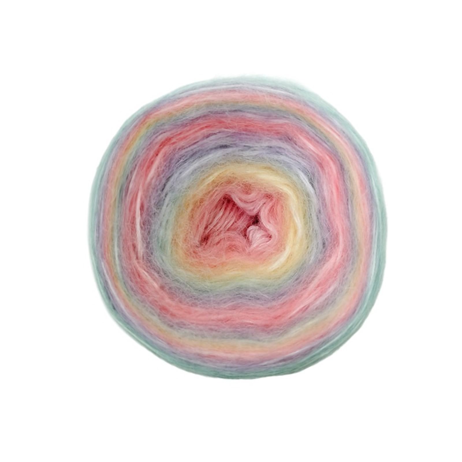 3er-Pack handgemischtes Garn mit Ombre-Färbung für Kuchen, DIY-Stricken, buntes Garn,Q03