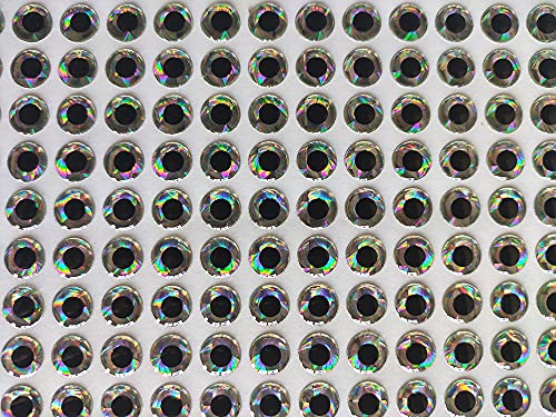 2mm 3mm 4mm 5mm 6mm 7mm 8mm 11mm Silver 3D Soft Holographic Fishing Lure Jig Fly Tying Material Craft Doll DIY Eyes (500pcs 5mm)