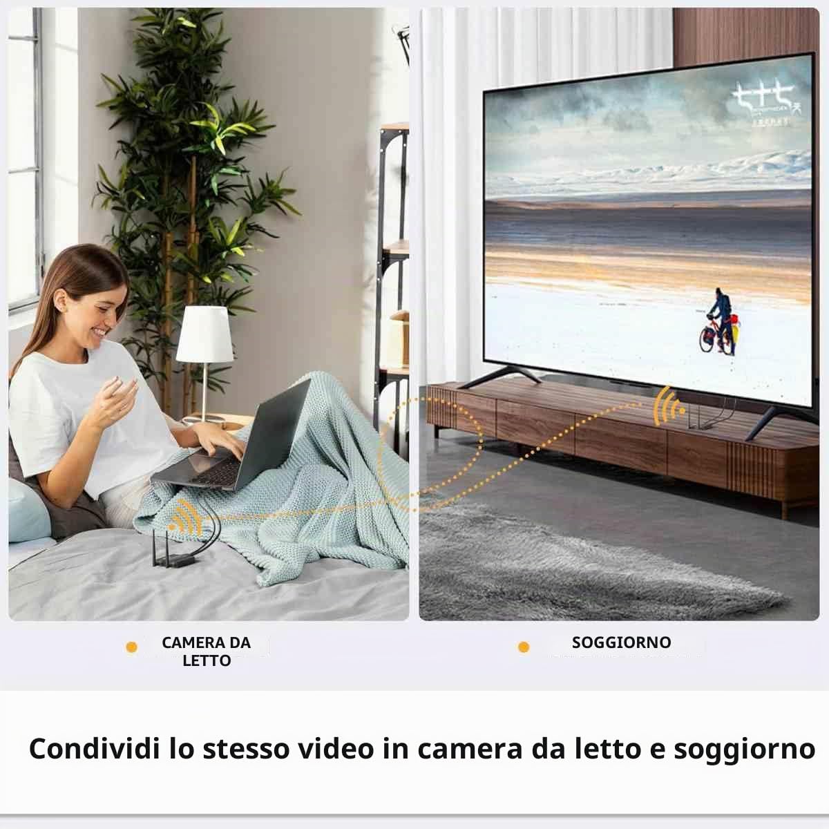 PremiumCord HDMI Extender Wireless Fino a 200 m, Full HD 1080p, HDMI 1.3, HDCP 1.3, Custodia In Metallo