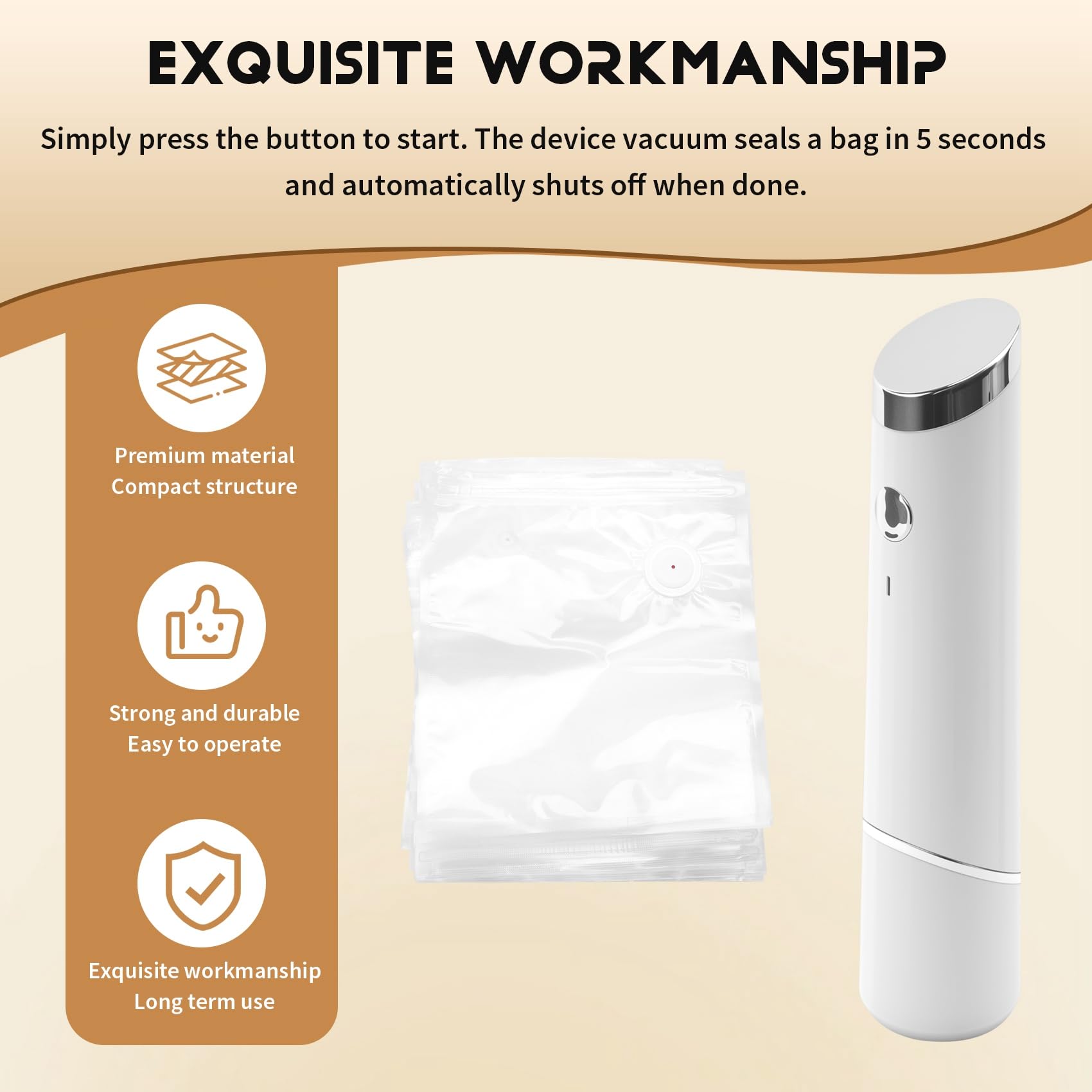 Scelleuse sous Vide Portable Puissante et pour Aliments