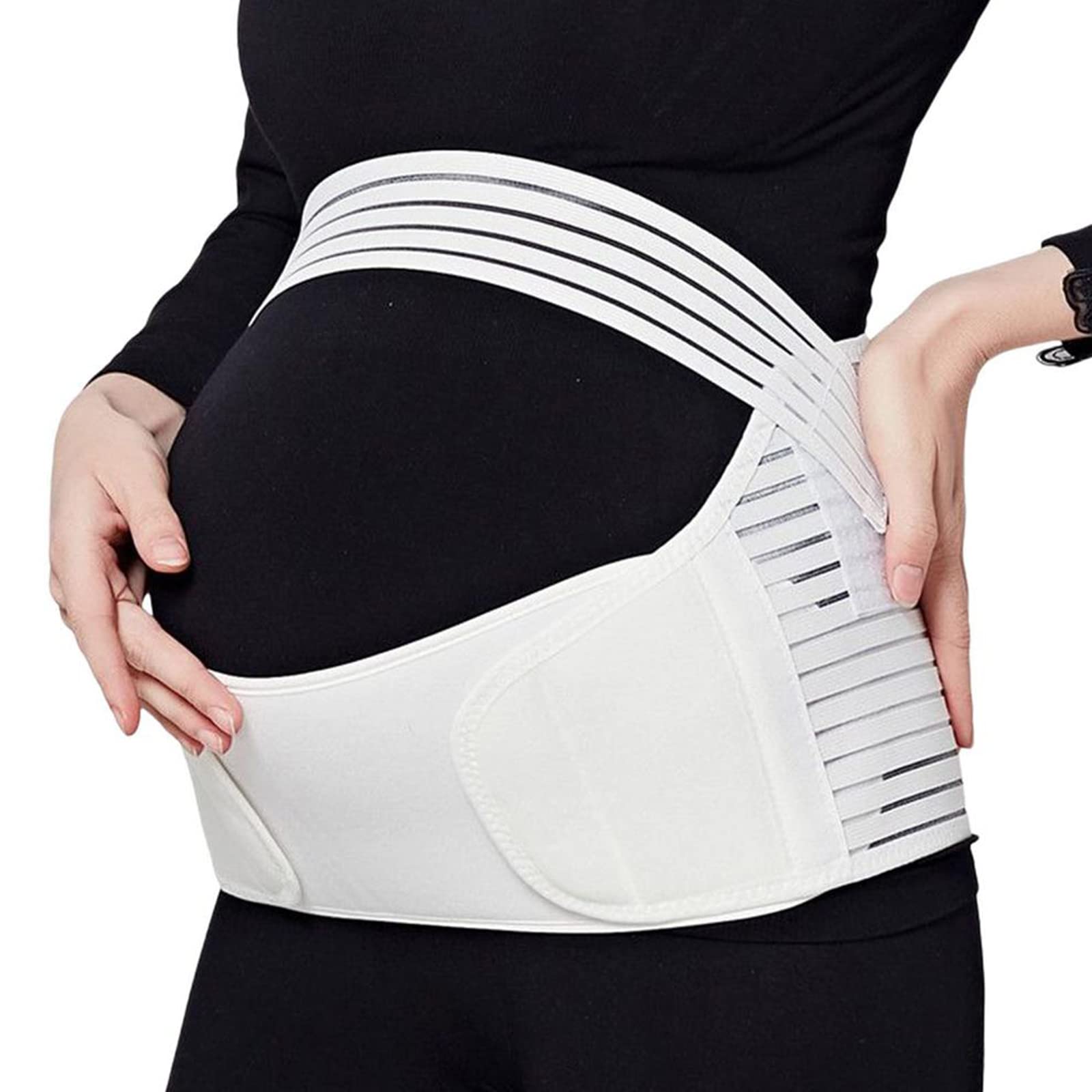 Schwangerschaftsstützgürtel, Bauchunterstützung für Schwangere Frauen, Schwangerschaftsvorsorge, Sportgürtel, Schutz der Bauchwirbelsäule, vorgeburtliche Schutzausrüstung, Weiß, M