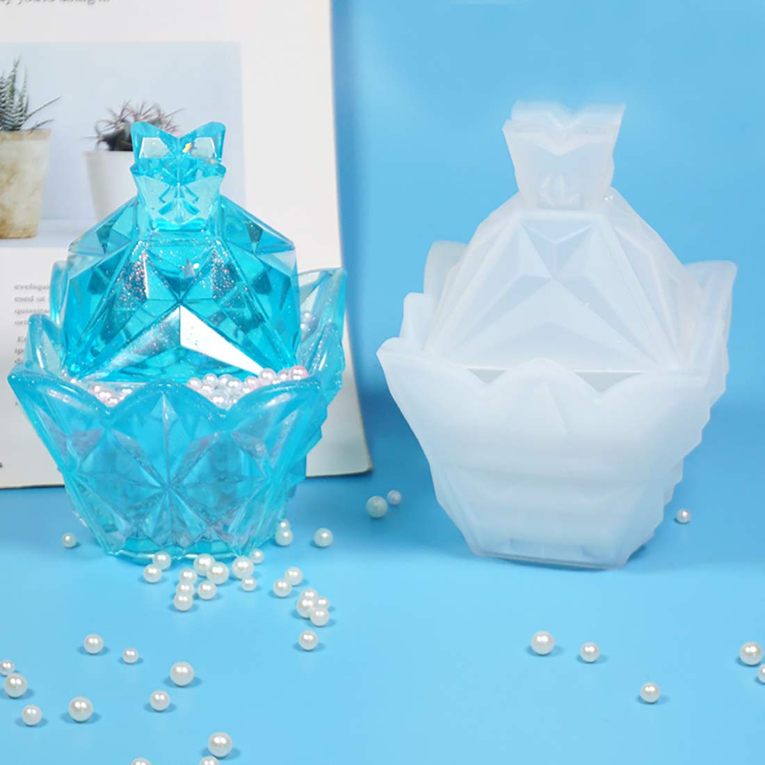 AMJKEJI Hars Mallen Sieraden Doos Mal, Thuis Keuken Kunst Ambachten Sculpting Moulding Casting Hars Gieten Mallen Ambachtelijke Decoratie