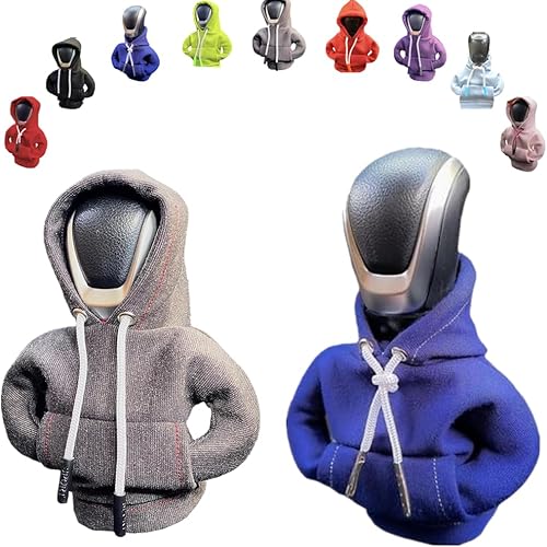Miniatura 9 de Funda para palanca de cambios de automóvil, suéter divertido con perilla de palanca de cambios, sudadera con capucha para decoración y protección de