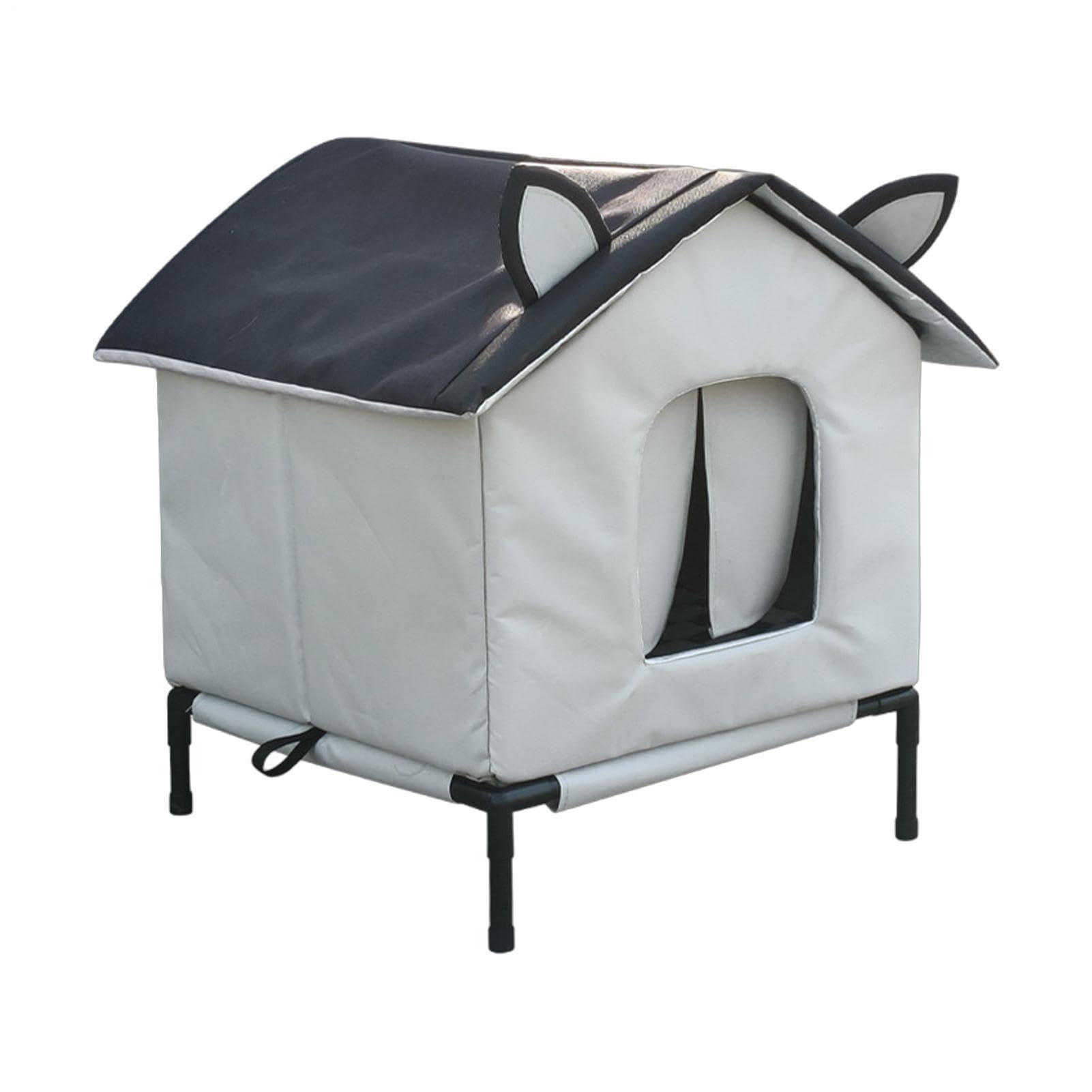 Outdoor Cat House Weatherproof Elevated Warm Insulated Tent