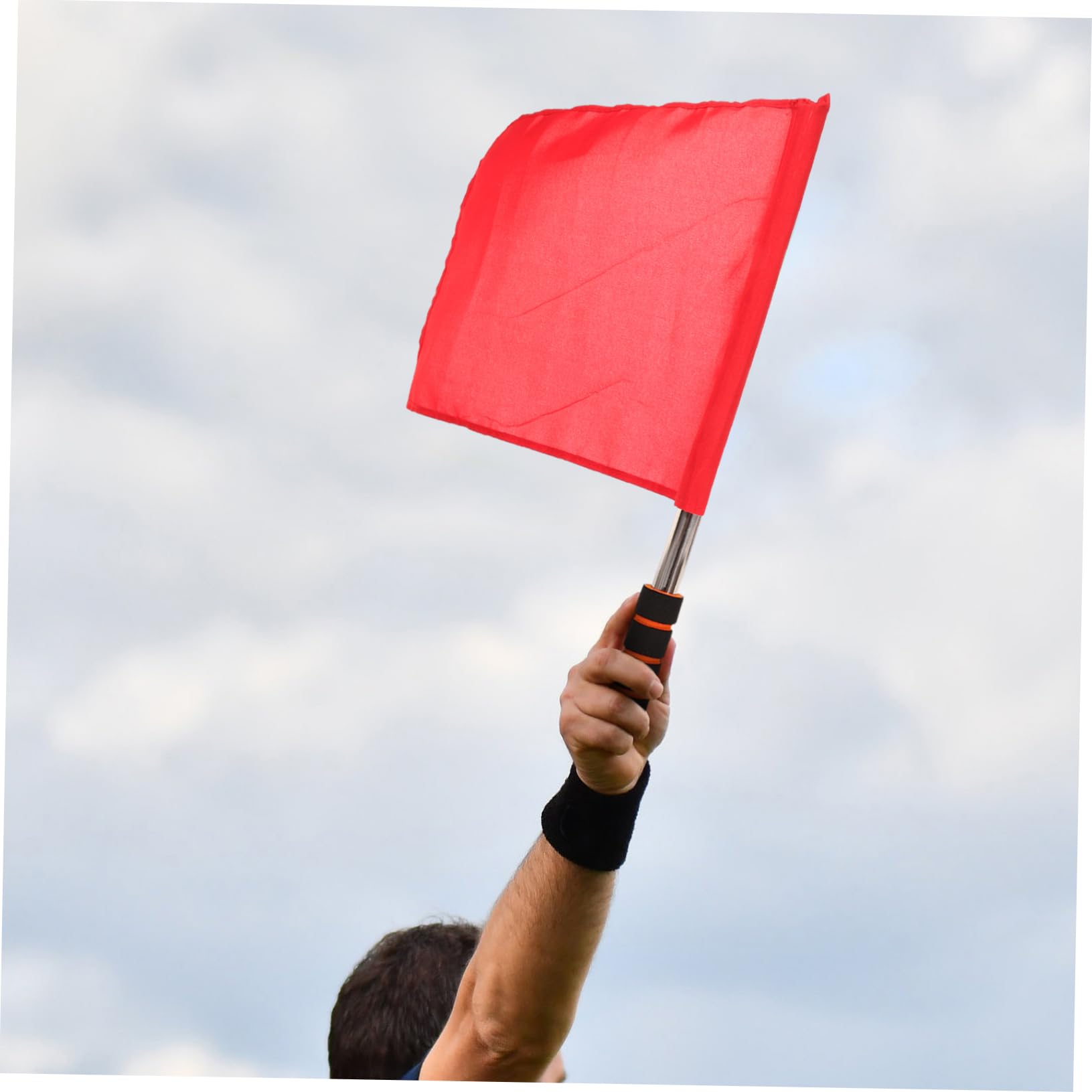 Hemobllo Bandiere Alta Visibilità in Poliestere e Acciaio Inossidabile 10pezzi e Facili da Trasportare Arbitro da Gara per Competizioni Sportive e Calcio