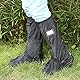 Schuhe Cover, Motorrad Schuhe Abdeckung Regenüberschuhe Wasserdicht Schuh Rutschfeste Regen Schuhe Abdeckung Wiederverwendbare Motorradstiefel Abdeckung Regenschutz (L-Black)
