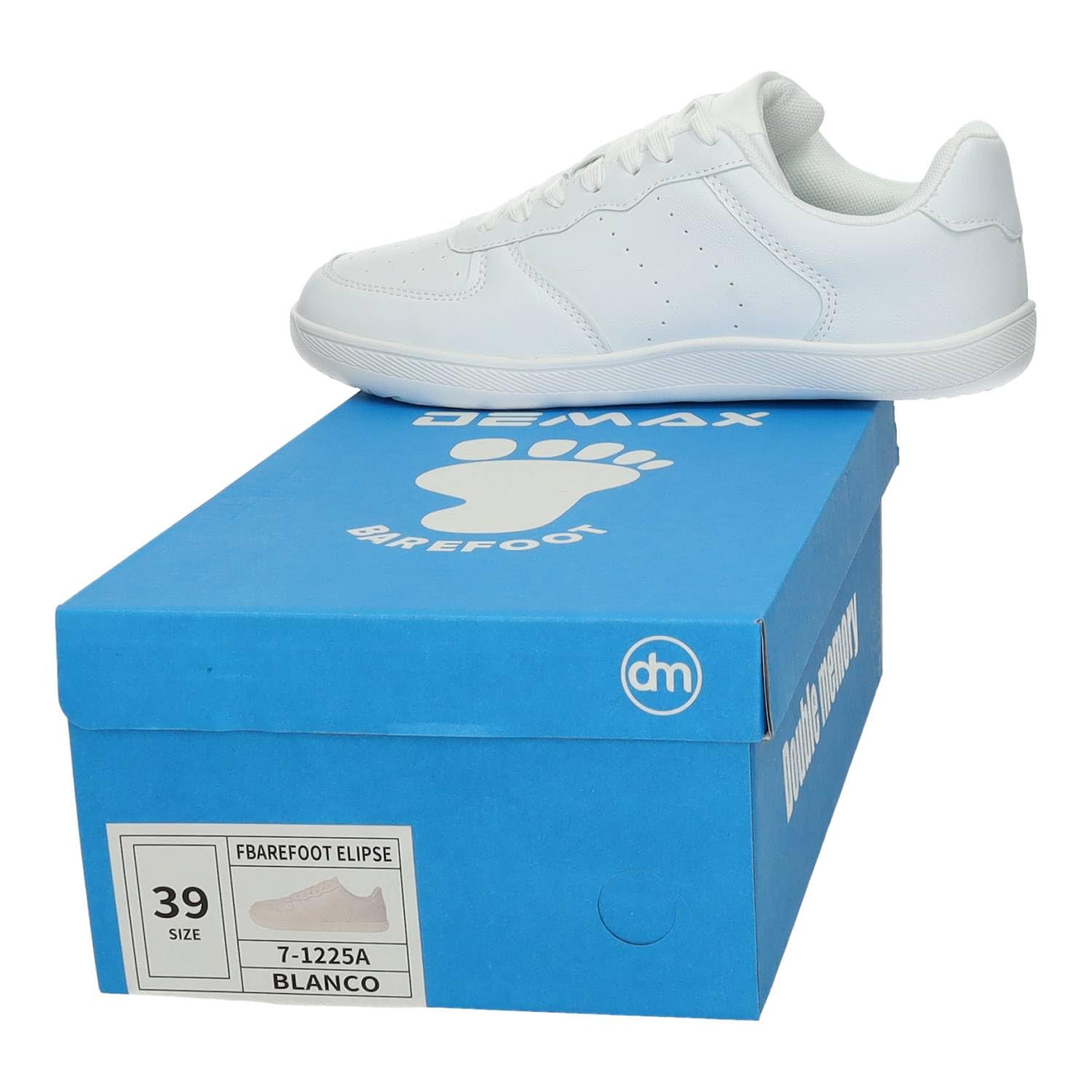 DEMAX 7-1225A Deportivas Barefoot 7-1225A. Blancas para Mujer con Plantilla cómoda y diseño Casual versátil,DEMAX Mujer Deportivos
