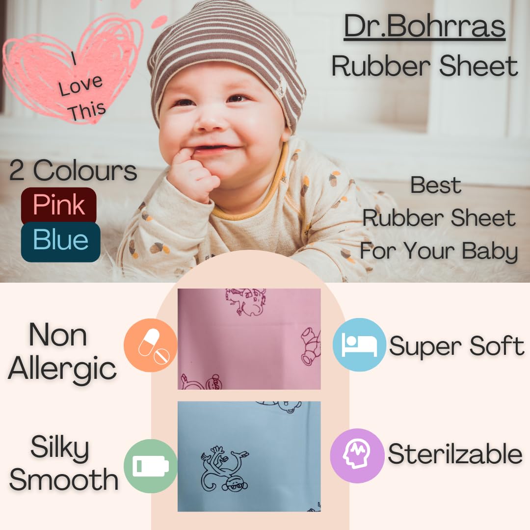 Dr.Bohrras Ultrasoft Rubber Sheet For Babies Patients Non Allegic Sterilizable (Medium, Blue) 1