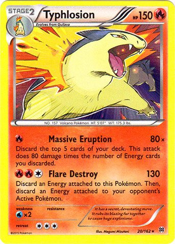 Pokemon - Typhlosion (20/162) - XY Breakthrough - Holo : Amazon.ae