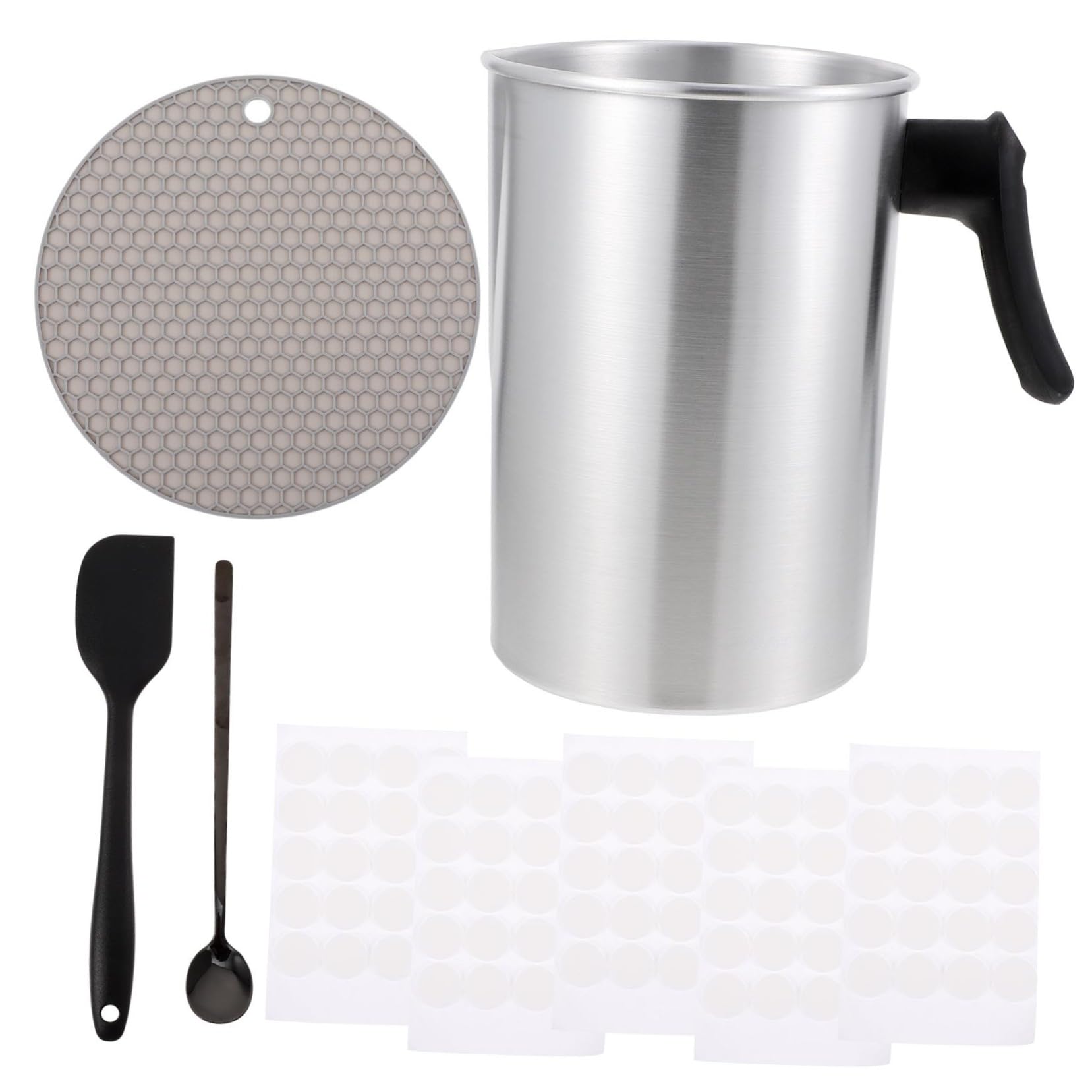 Kit de Fabrication de Bougies DIY 3 L, Pot à Fondre en Acier Inoxydable
