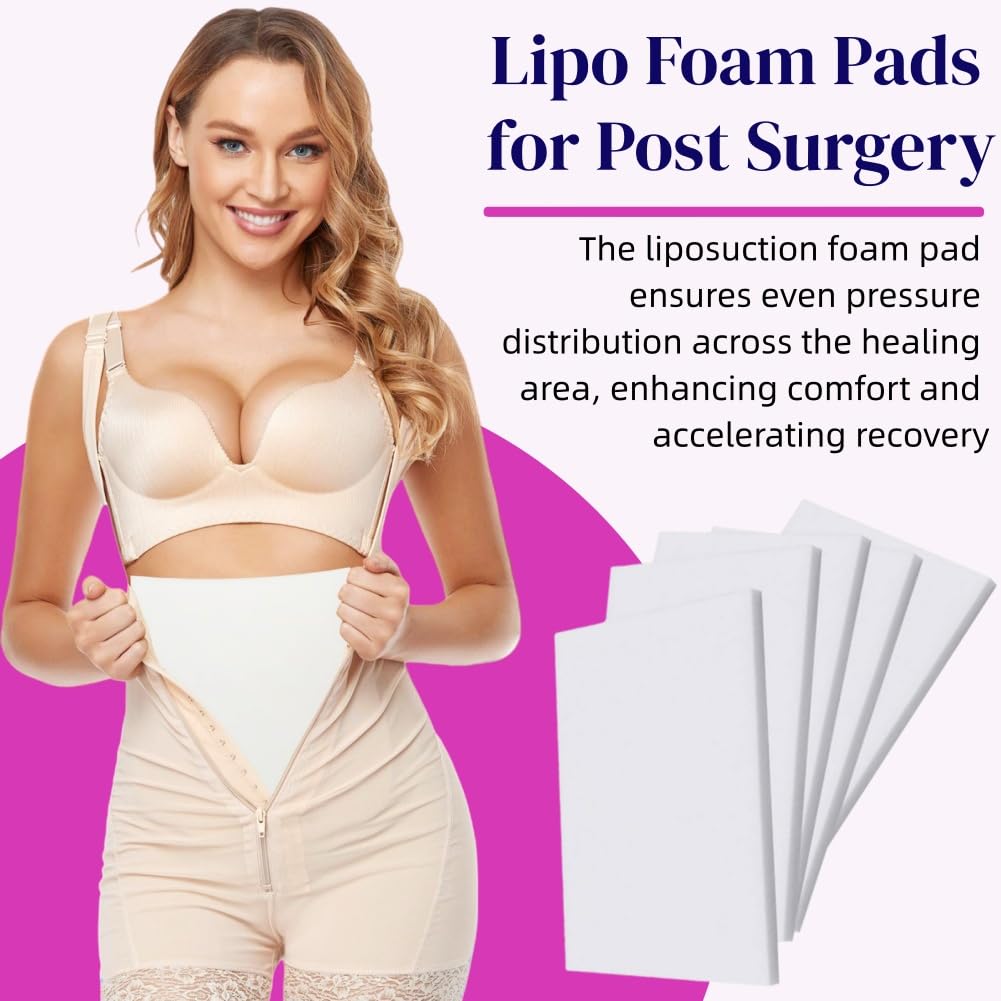 Imbottitura in schiuma per post-liposuzione,Cuscinetti in Schiuma Lipo,5pcs Lipo Foam Pads Tuta di Compressione in Schiuma,Schiuma Lipo Confezione,Confezione Schiuma Lipo