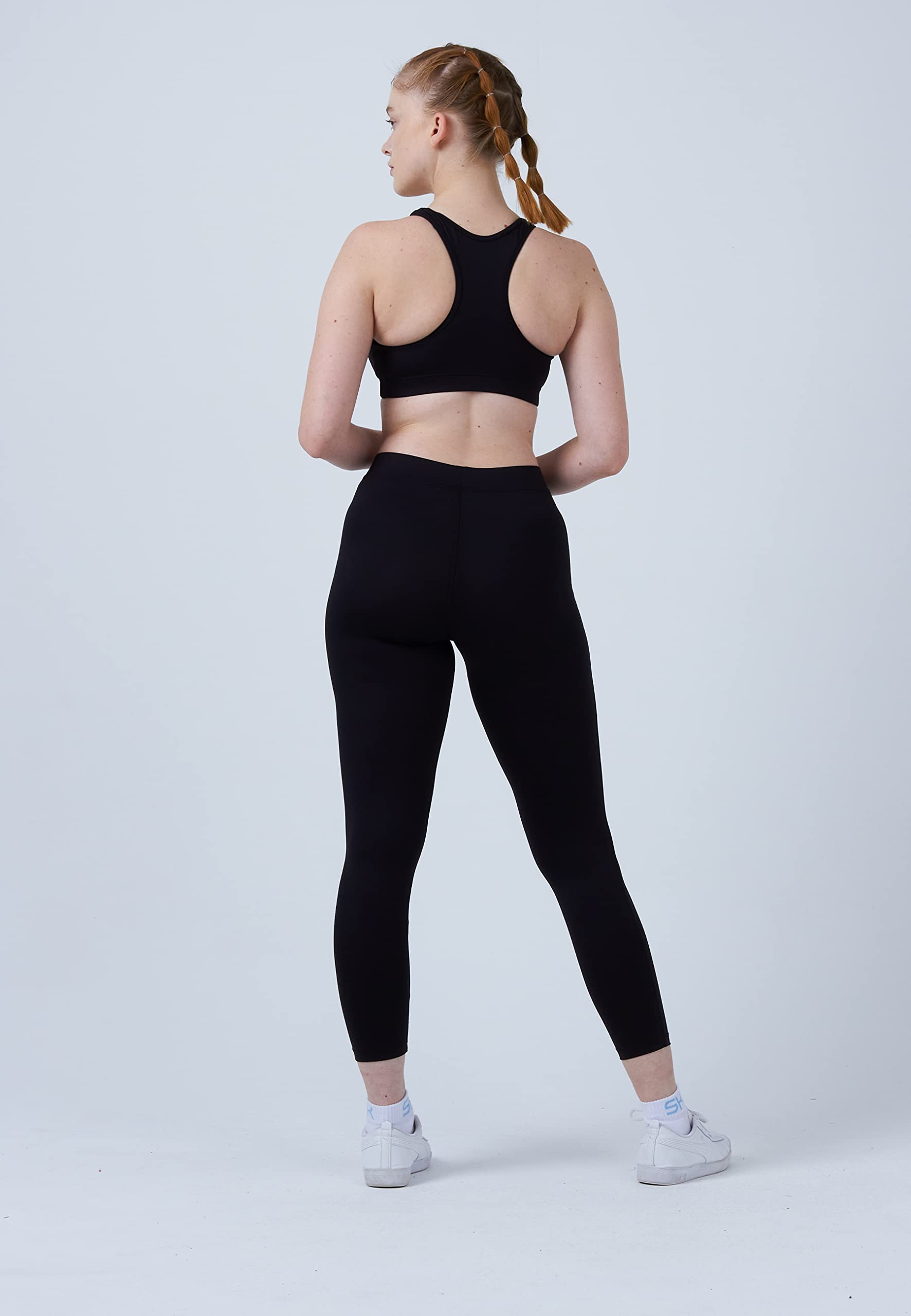 Sportkind Mädchen & Damen Tennis, Padel, Running Tights, Sport 7/8 Lange Leggings mit Taschen, Mid Waist, Blickdicht, atmungsaktiv