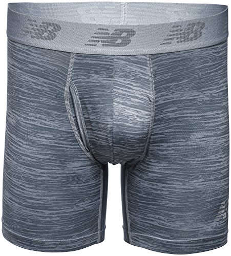 Image of New Balance Men's Performance Boxer Briefs with Fly, Breathable Stretch Underwear, Moisture Wicking, Soft Waistband (3 Pack)