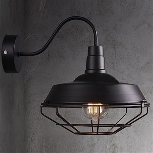 Miniatura 2 de Aplique de pared europeo de 1 luz, Estilo Industrial Retro, Estilo jaula, de Metal, Grande, Estilo loft Vintage, accesorio de iluminación Interior,