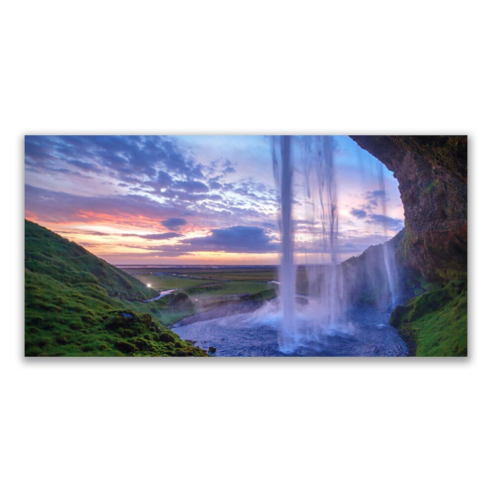 Tableau en verre trempé durable pour remplacer les cadres fragiles par une cascade design