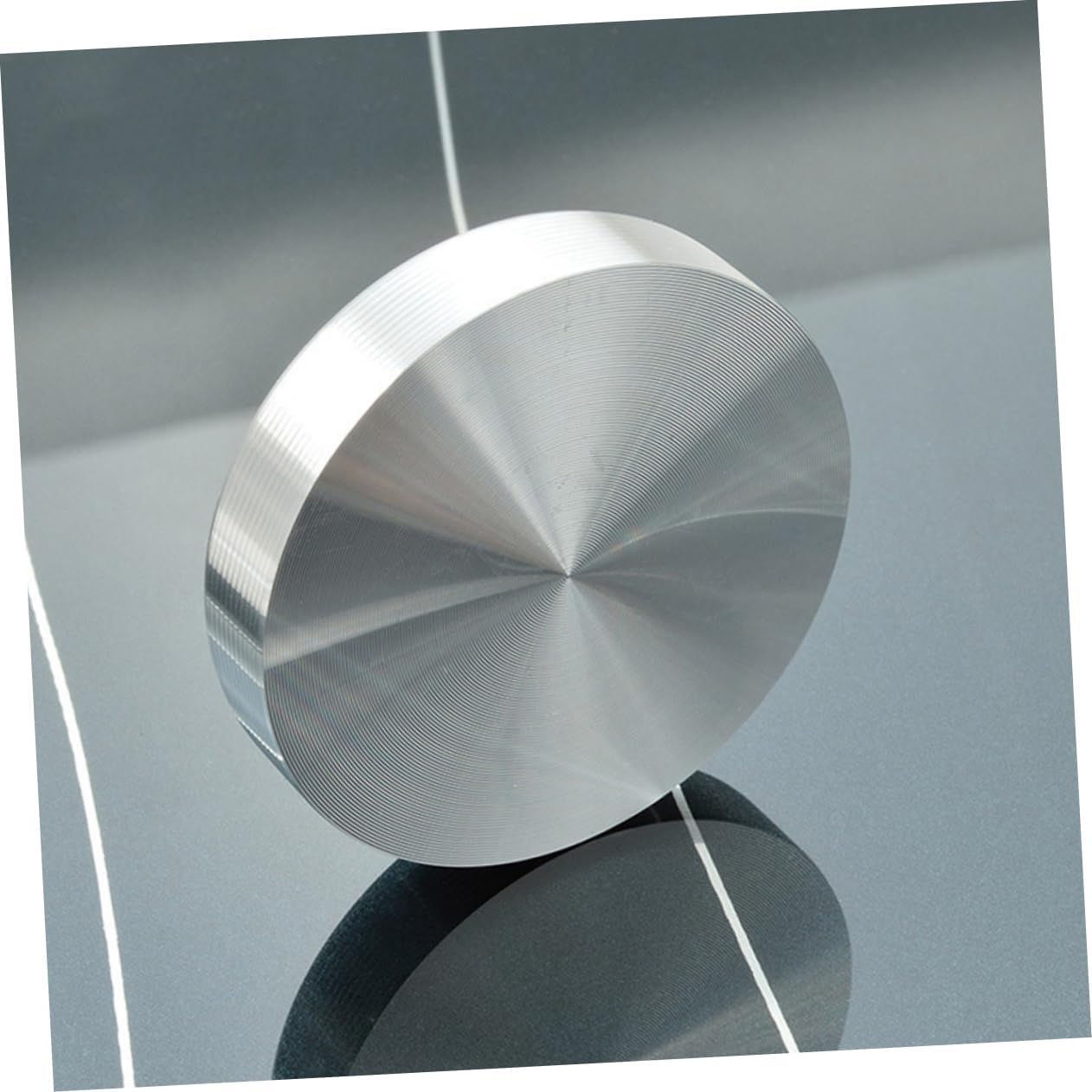 Garneck 8pcs Round Aluminum Circle Disc Non Slip Pad for Glass Table Top Tabletop Adapter for Office Desk