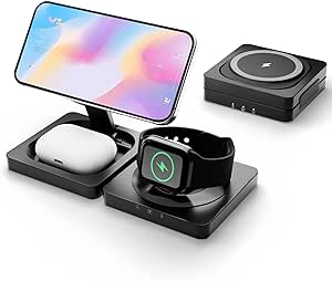 3-in-1 magnetic foldable wireless charging station