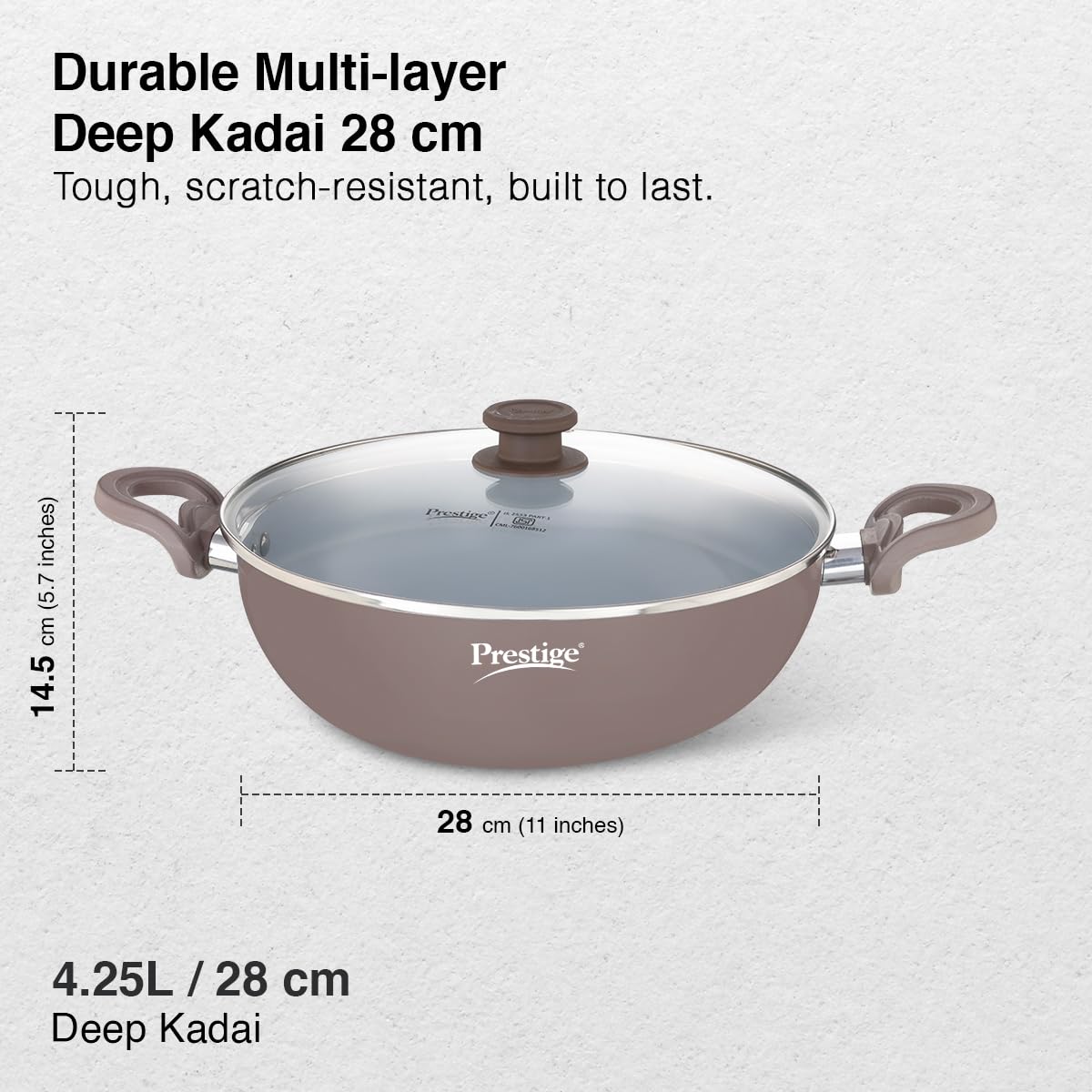 Prestige Ceraglide Kadai - Non-Stick Cookware -3