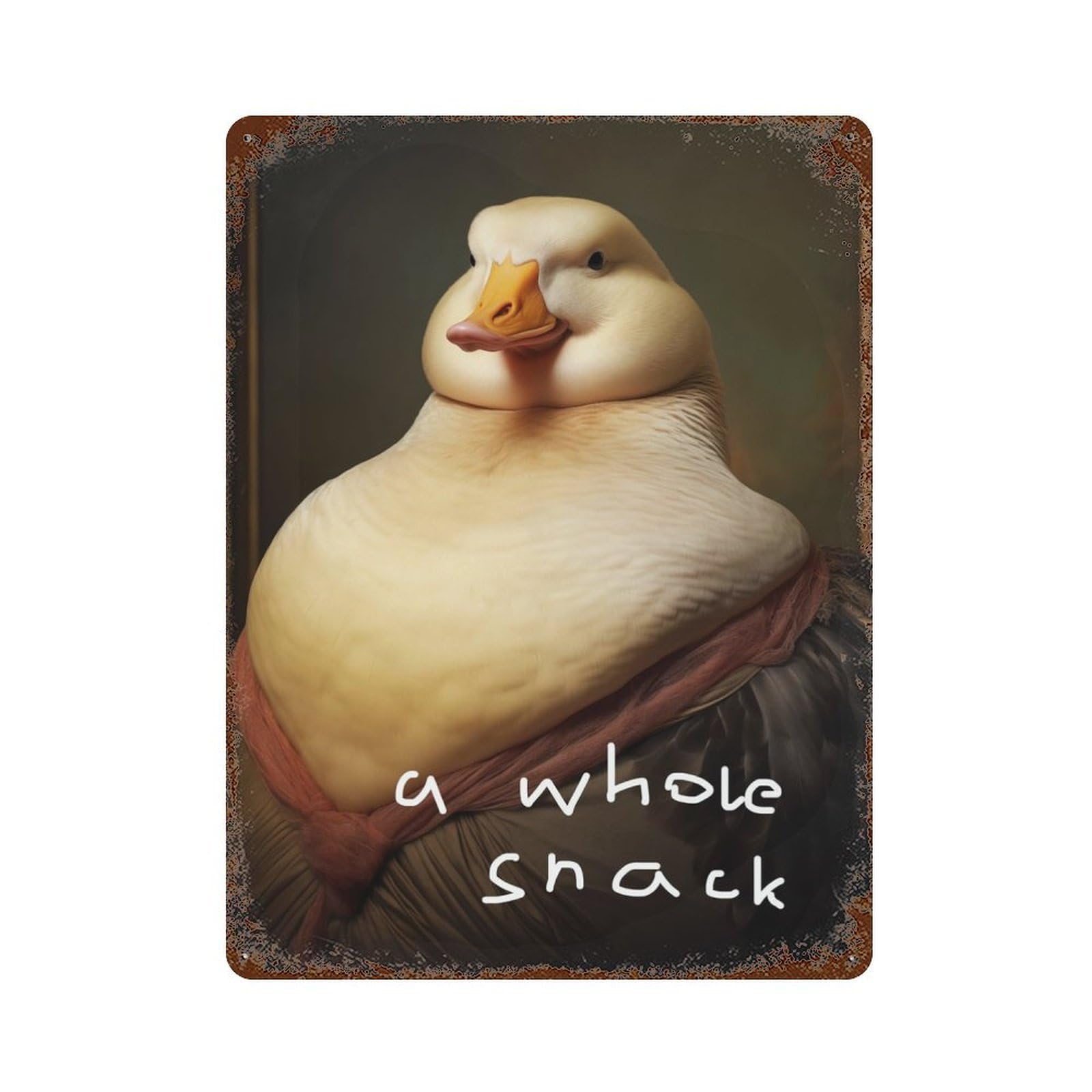 Funny Duck Vintage Metal Tin Sign 15.7"x11.8", Ideal for Cafe, Home Bar And Lounge Decor