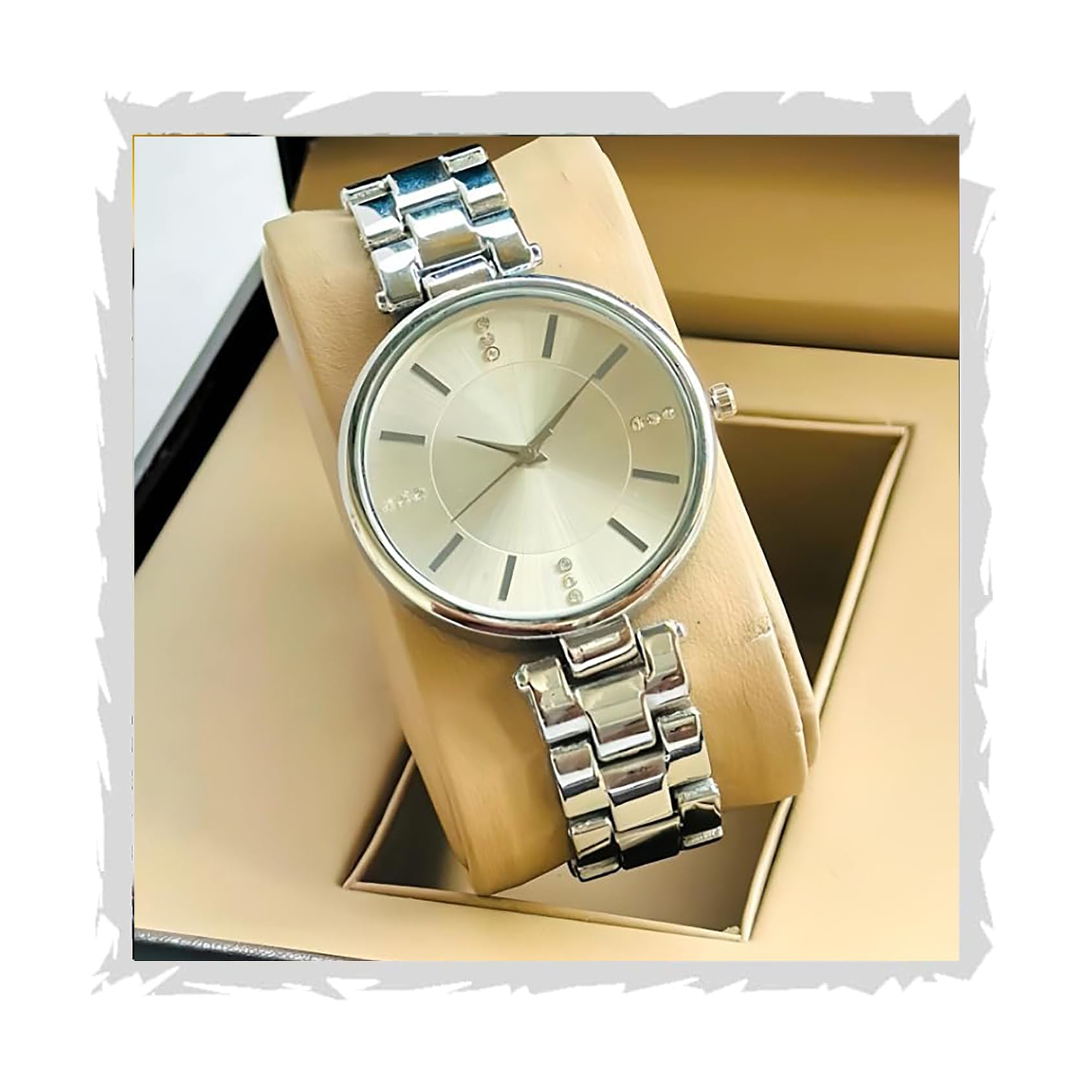 Women Analogue Wrist Watches for Women's & Girls&Miss&Ladies Diamond Studded Dial Rosegold Colored Stylish Bracelet Strap