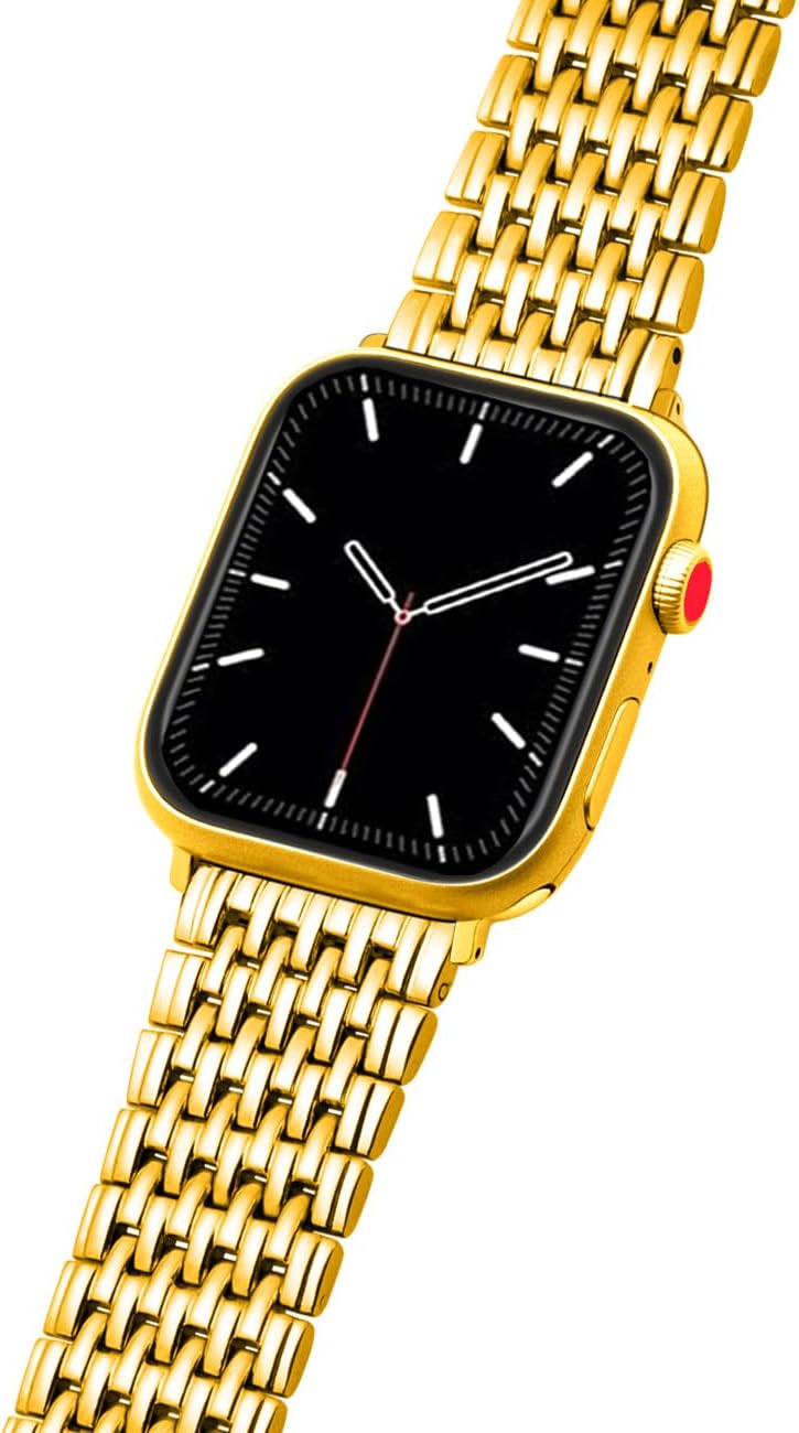 Stainles Steel Watch Bands for Apple Watch Series 10 9 8 7 6 5 4 3 2 1 SE Ultra Watch Strap fits 38mm/40mm/41mm/42mm/44mm/45mm/49mm Men Women Watch Band