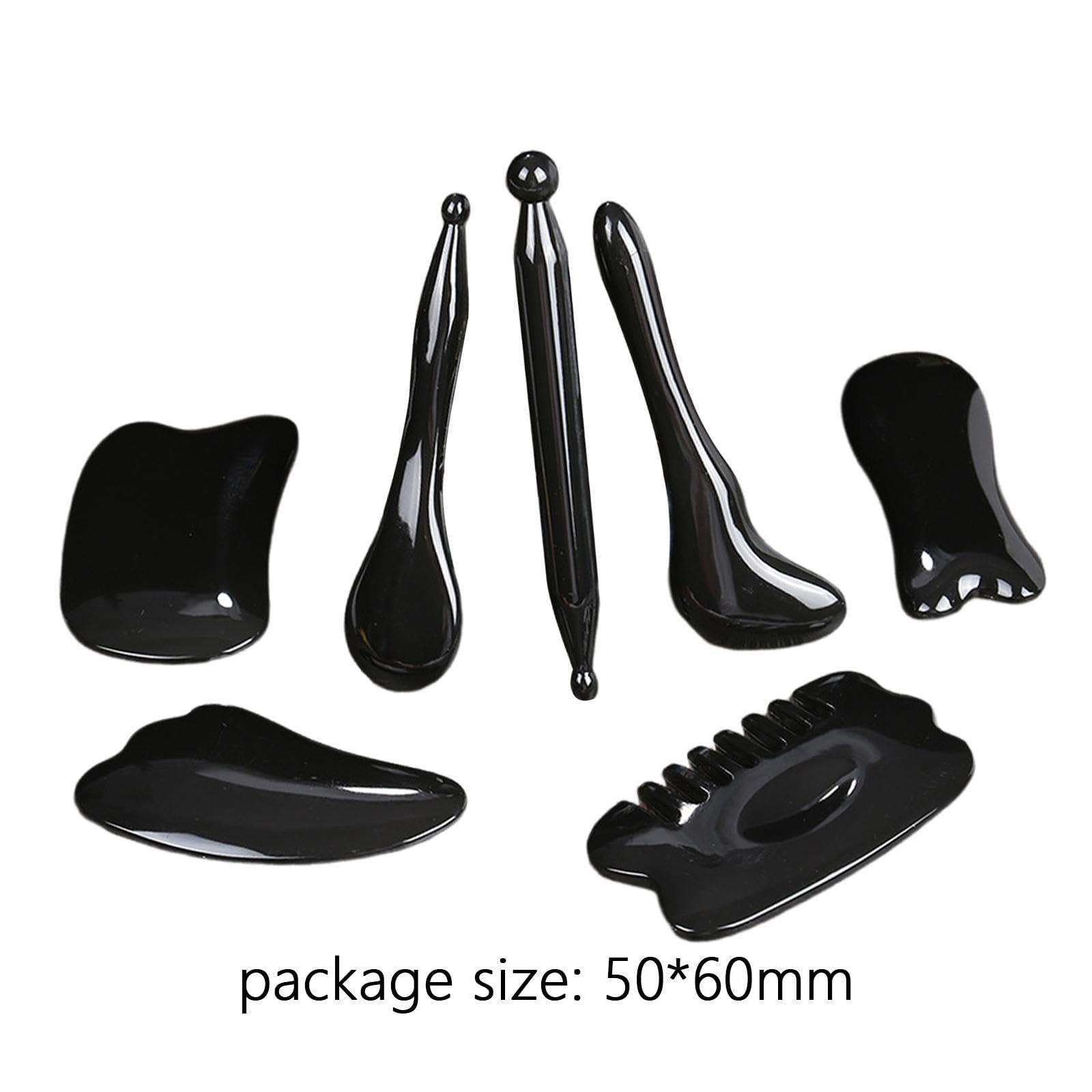 Herramienta de Masaje Gua Sha de Resina de 4x7 Piezas, Manual, para Un Lifting Facial Y Una Tez Hermosa. Tabla de Masaje Gua Sha, 4 piezas
