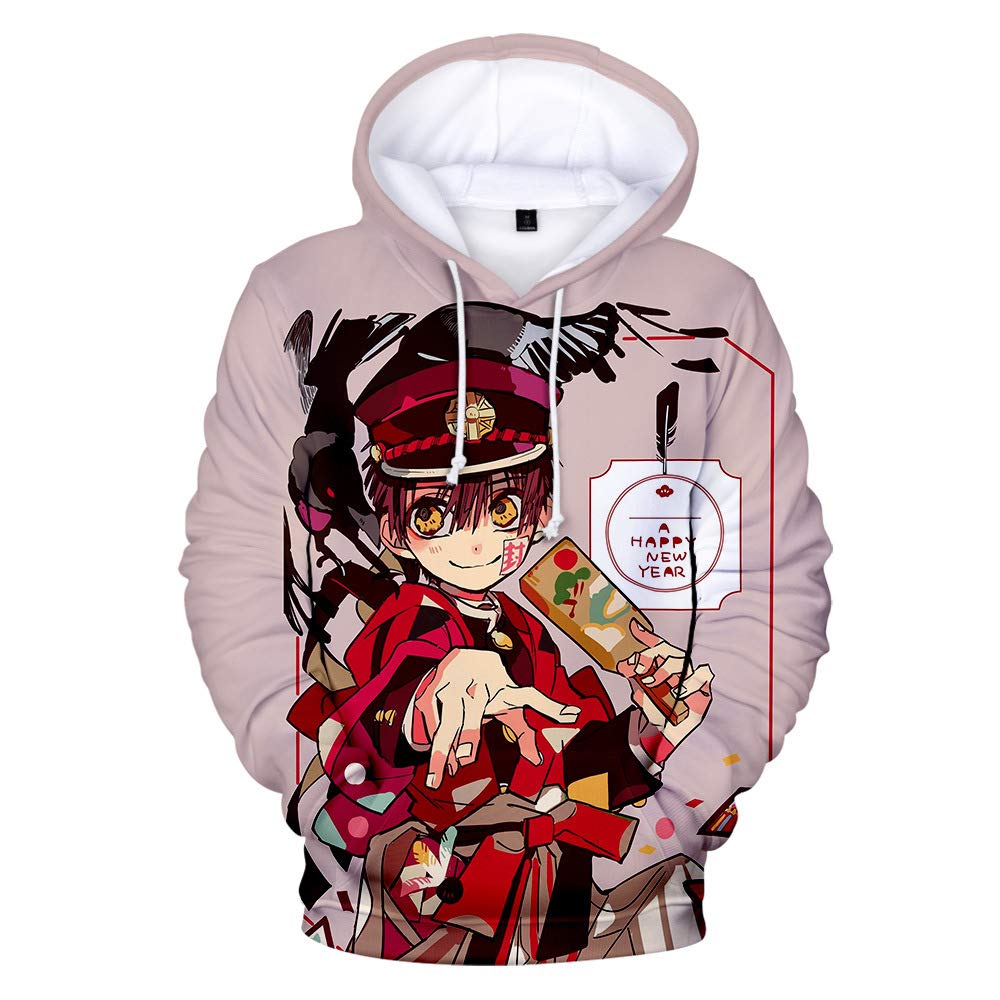 Unisex Toilet Bound Hanako Kun Hoodie 3D Print Pullover Sweatshirt Japanese Anime Jacket Cosplay Costume