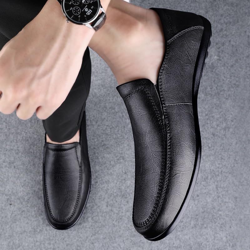 Men's Leather Classic Lace Up Formal Tuxedo Derby Shoes Men Business Office Wedding Formal Modern Oxfords Non Slip Casual Work Dress Shoes for Men3
