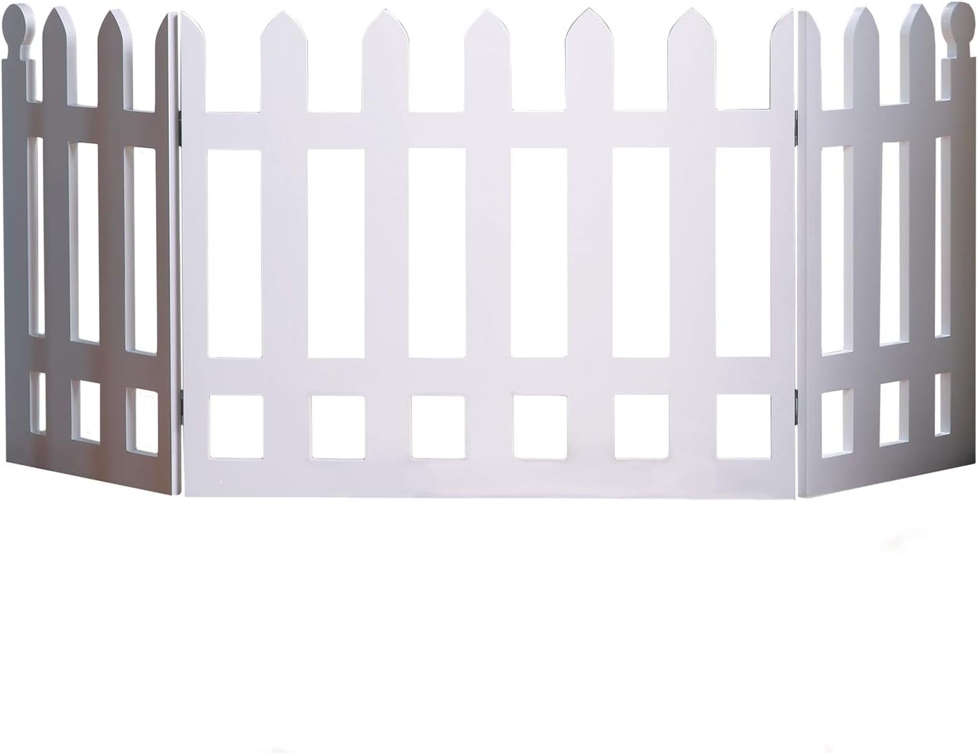 Etna White Picket Fence Folding Pet Gate