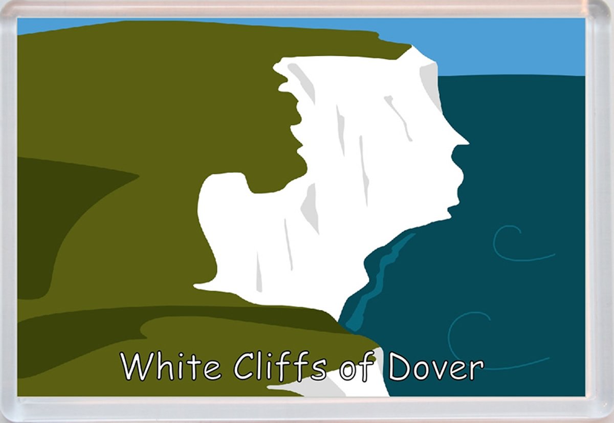 Baked Bean Store White Cliffs Of Dover - Jumbo Fridge Magnet