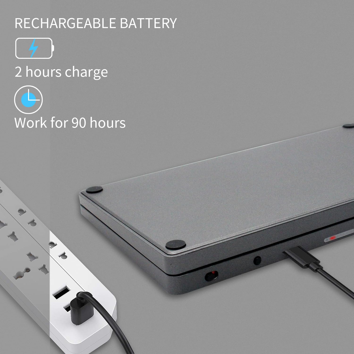Sottile Portatile 2 Fold Bluetooth Tastiera Multi Sistema Universale di Viaggio Tastiera con Tasti Numeri per Telefono Tablet Laptop