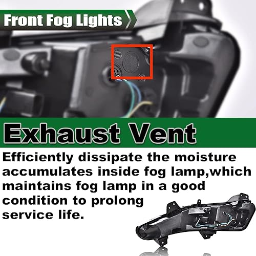 Vista 282 de GRAND ORANGE Luz antiniebla compatible con Chevy Cruze 2016 2017 2018 (no apto para modelos manuales Lt o manuales diesel) proyector de conducción