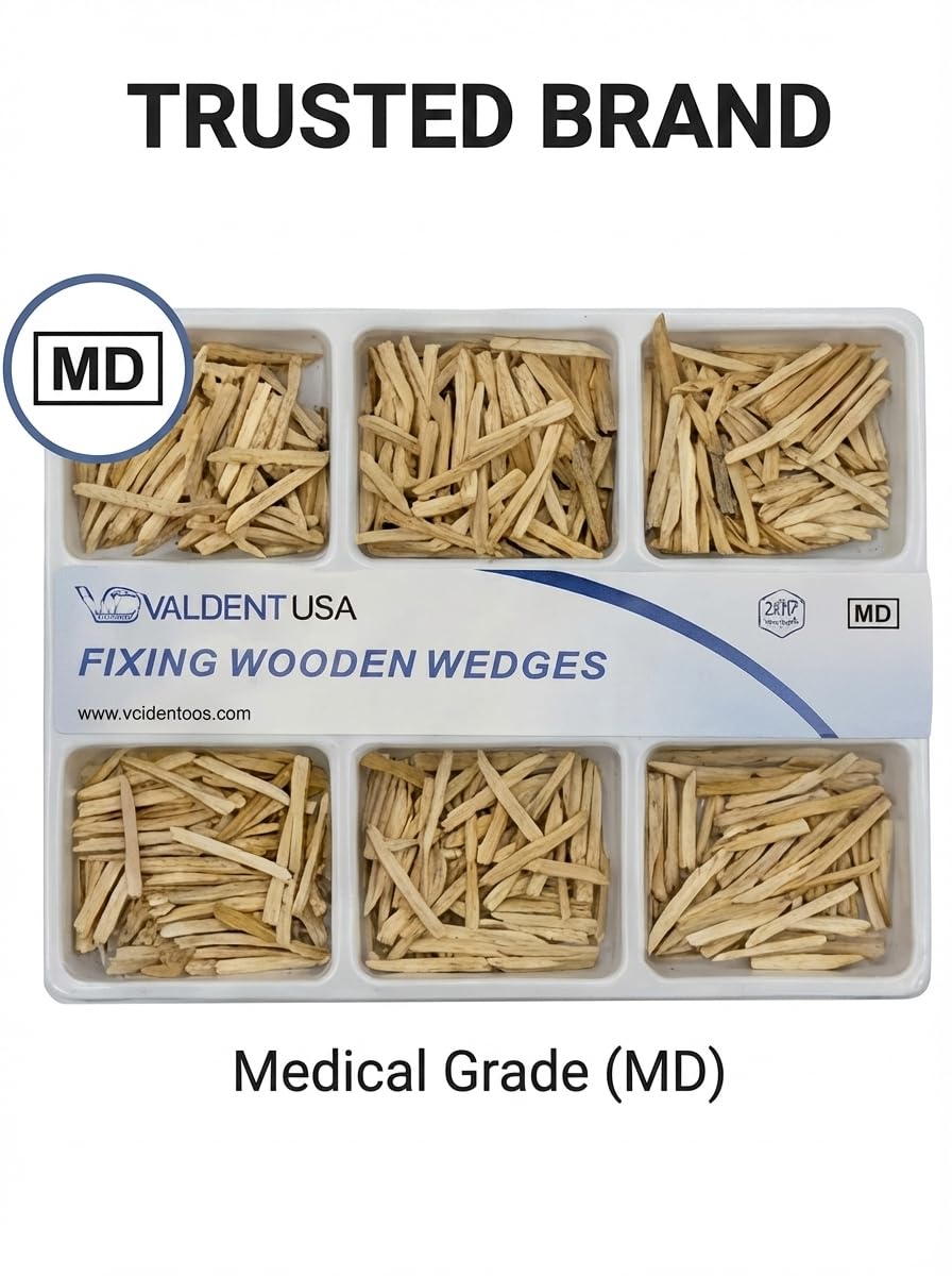 Valdent USA Matrix Wooden Wedges, Natural Wood, Small Size, Interproximal Dental Wedges, 500 Count Pack