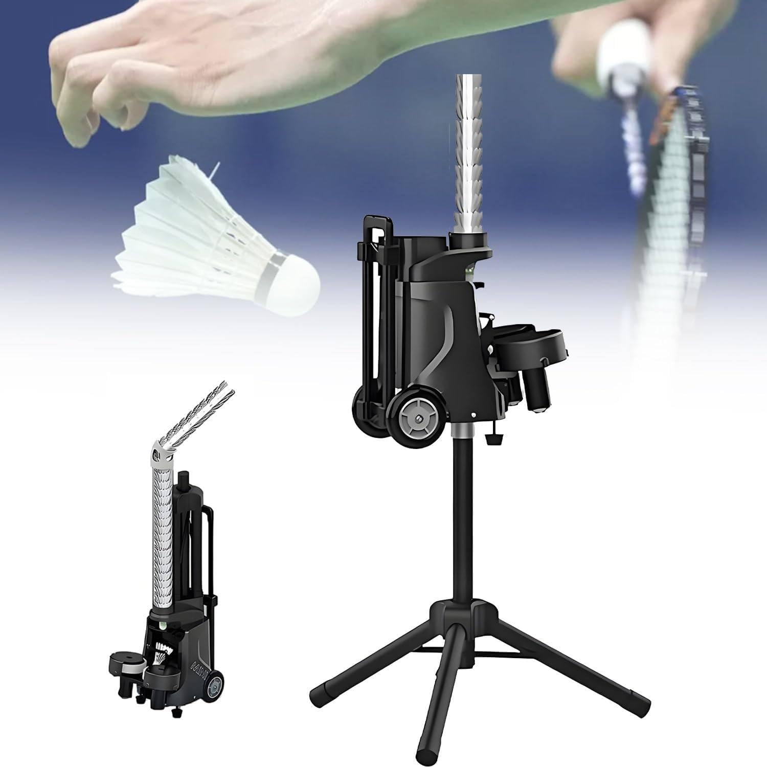 ByBoDi Badminton Practice Machine. Portable Badminton Launcher. Smart Shuttlecock Feeder. Adjustable Badminton Serving Machine. Perfect for Beginners and Pros alike Minipro