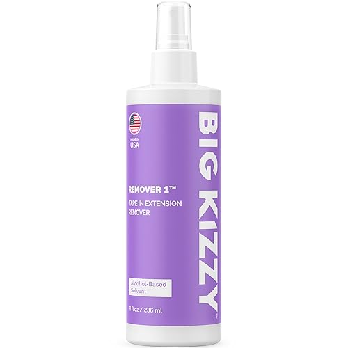 Big Kizzy Removedor de extensiones de cinta en aerosol, removedor 1 (8 onzas), removedor de cinta más rápido y fácil, compatible con todas las