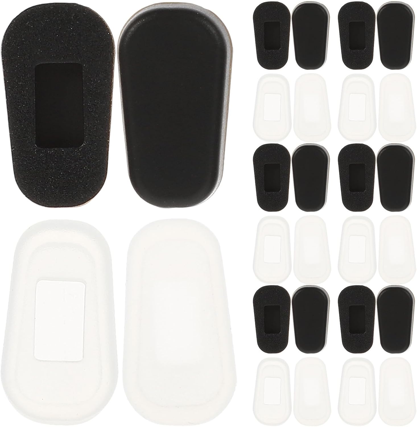 Yardwe 48pcs Eyeglass Silicone Nose Pads – Glasses Nosepad Covers Replacement – Anti-Slip Eyewear Nose Cushions for Spectacles and Sunglasses Bridge Support