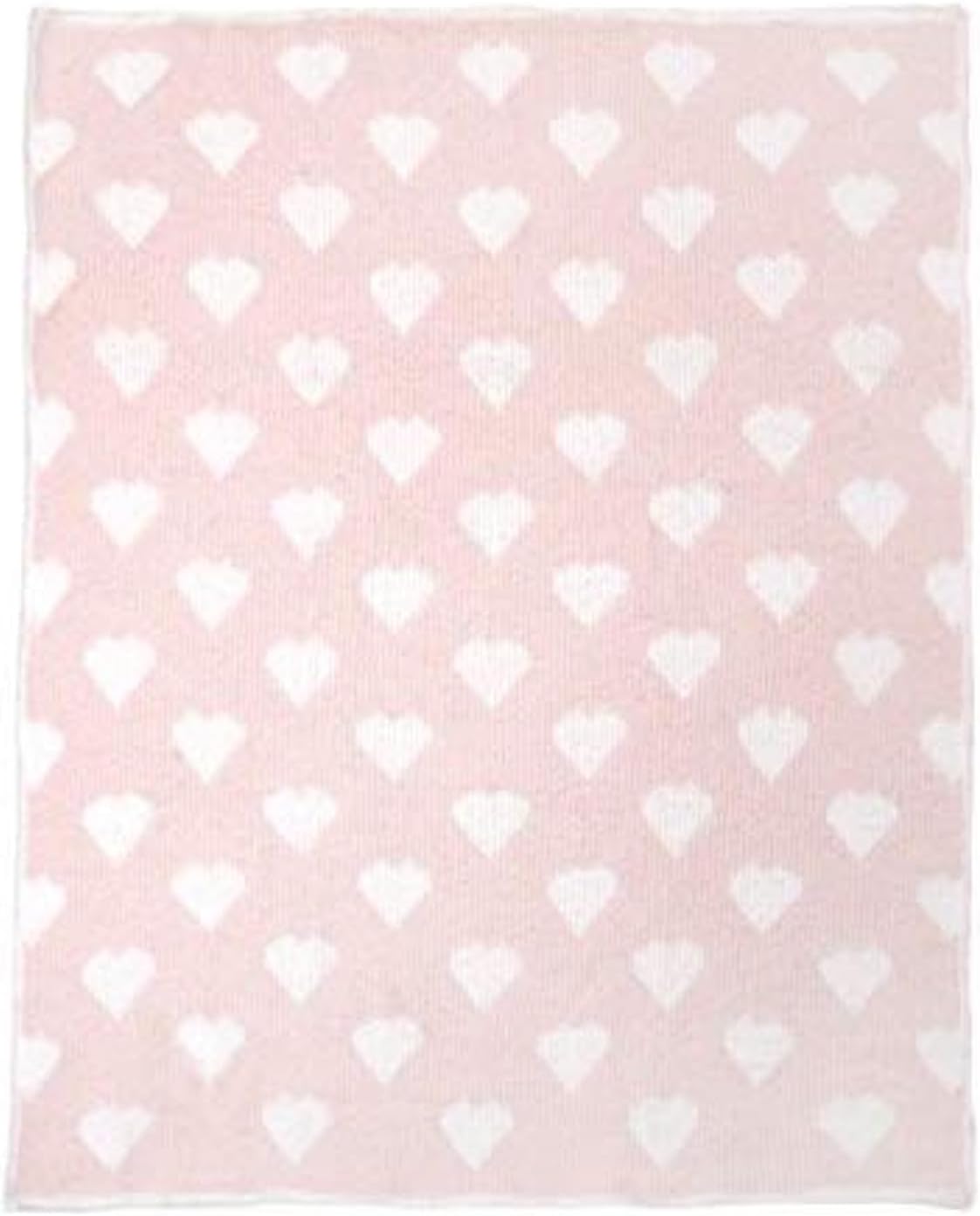 Ultra Soft Pink and White Reversible Chenille Baby Blanket