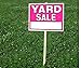 Yard Sale Sign Kit with Pricing Labels and Wood Sign Stakes (A802Y)