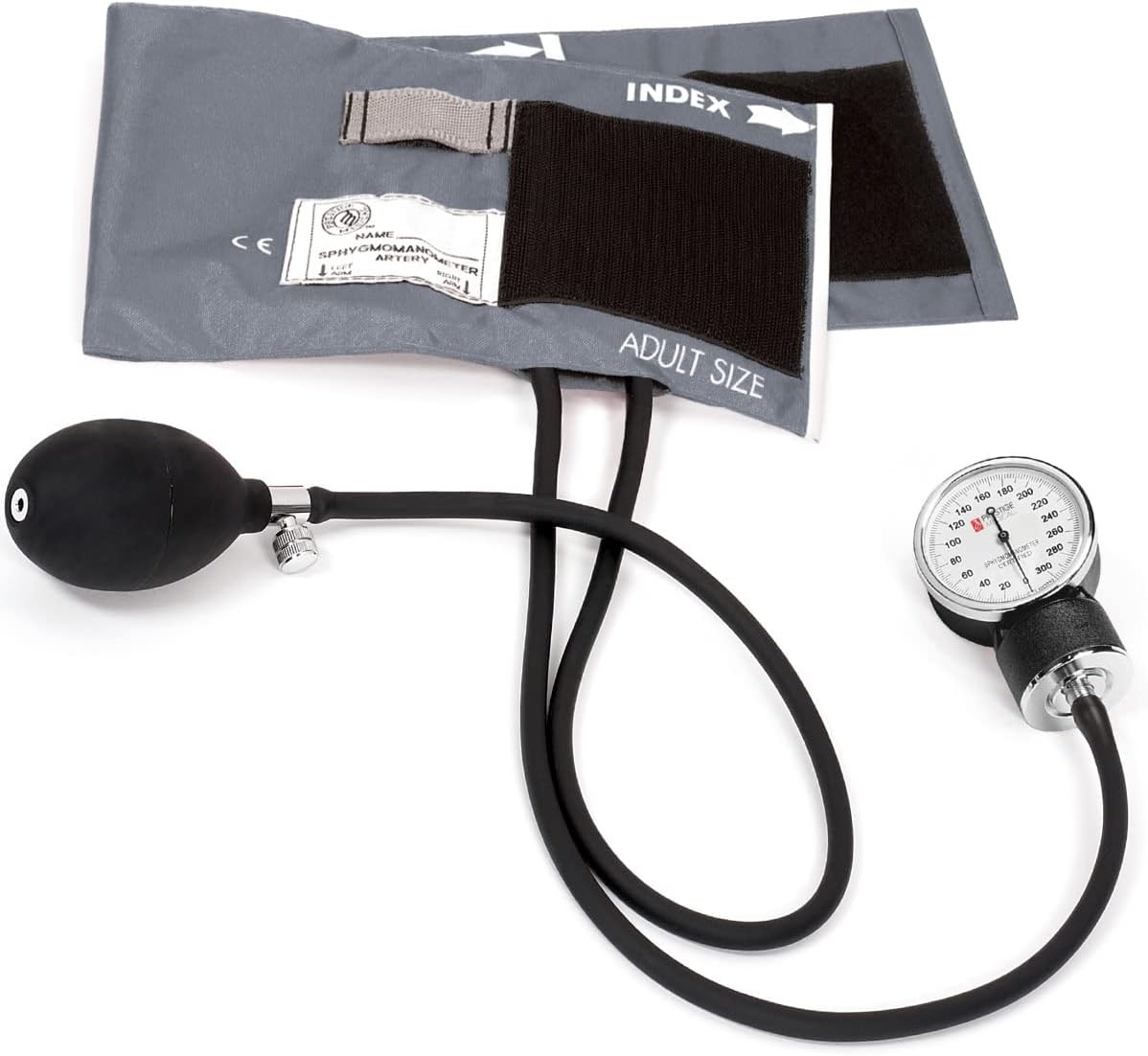 Prestige Medical Premium Adult Aneroid Sphygmomanometer, Pewter Gray