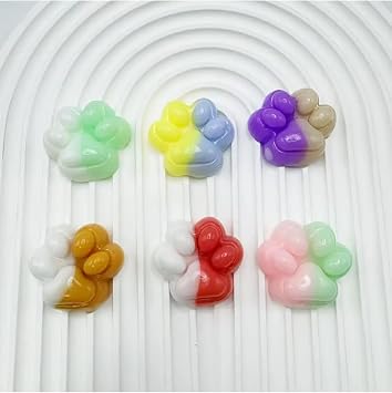 5 Adet Mini Kedi Patisi-Yapışabilen Sukuşi - Squishy Pati- Muhteşem Hisli Pati -3 Cm Stres Oyuncak